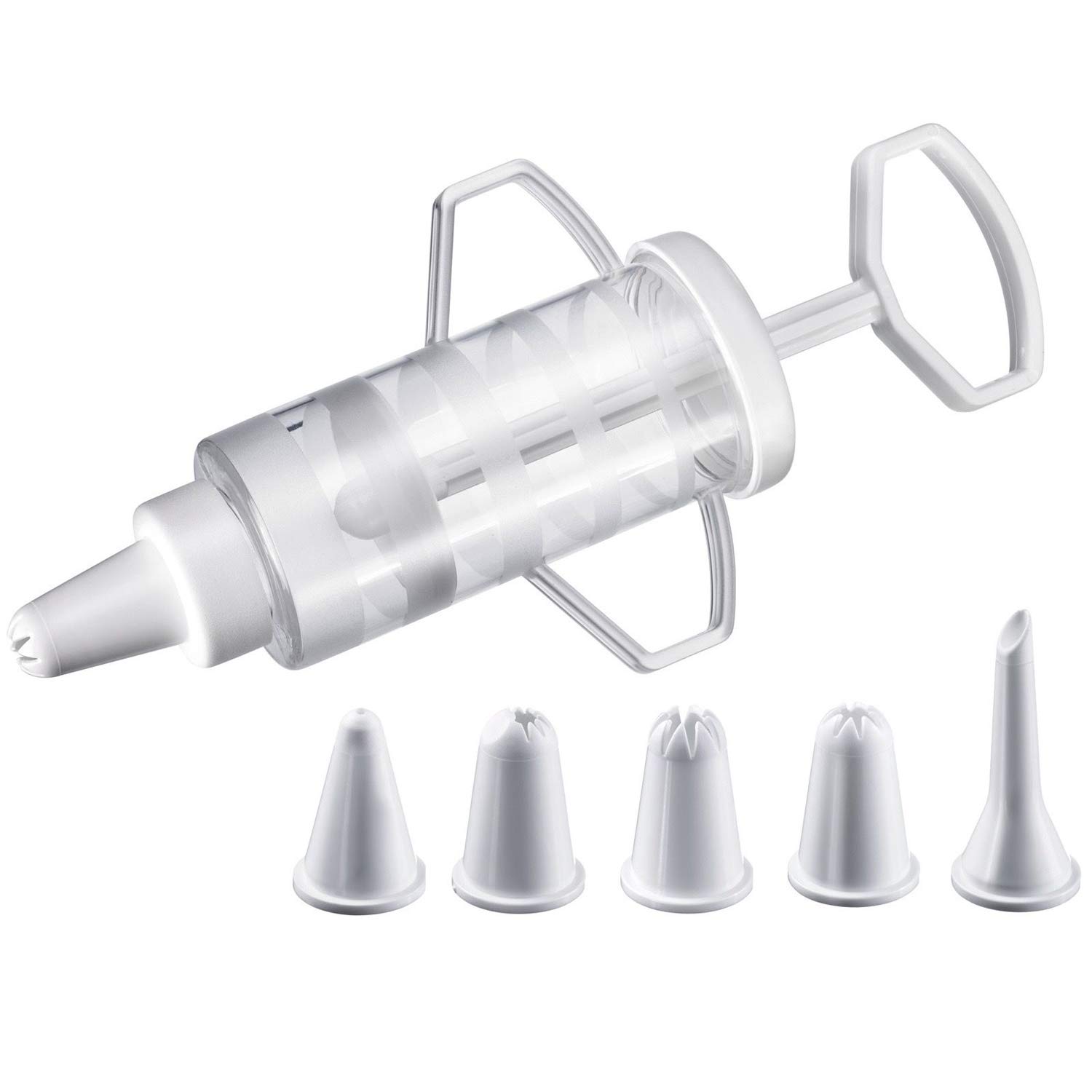 westmark-30772270-seringue-gla-age-et-d-coration-avec-5-douilles-100-ml-plastiqu image 1