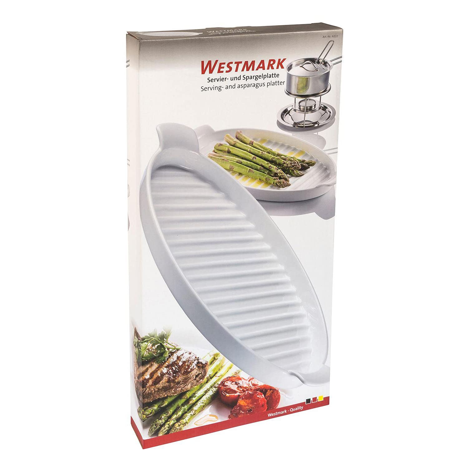 westmark-plat-servir-et-asperges-ovale-en-porcelaine-blanche-39-5-cm-2-poign-es- image 7