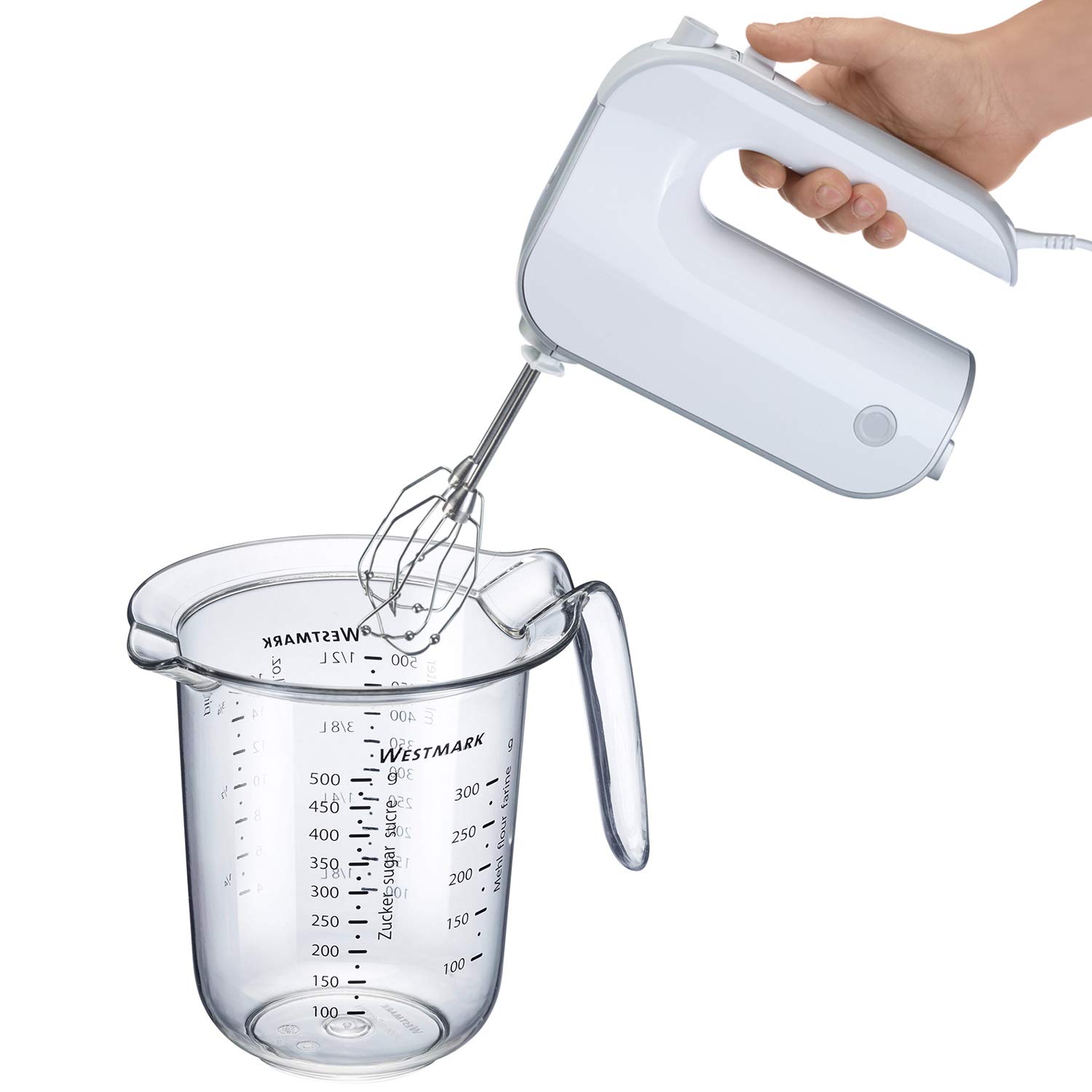 westmark-cruche-pichet-mesureur-gradu-0-5-l-avec-bec-verseur-plastique-transpare image 8