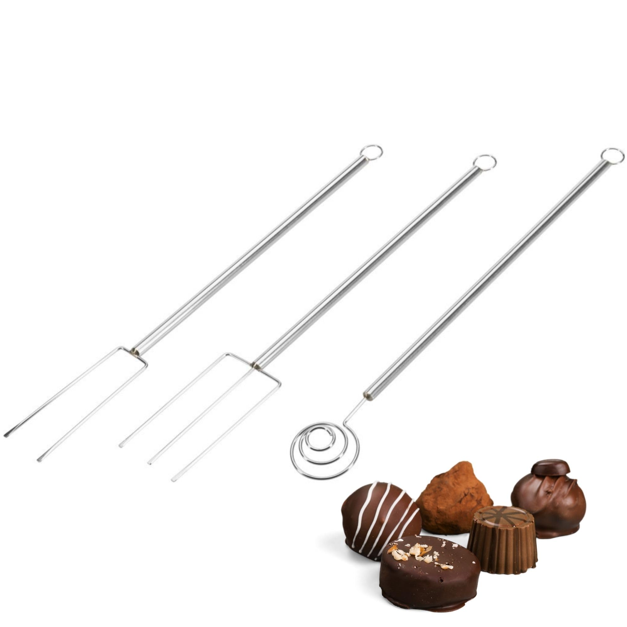 westmark-31472260-set-pralines-4-pi-ces-2-fourchettes-tremper-broche-spirale-gri image 8