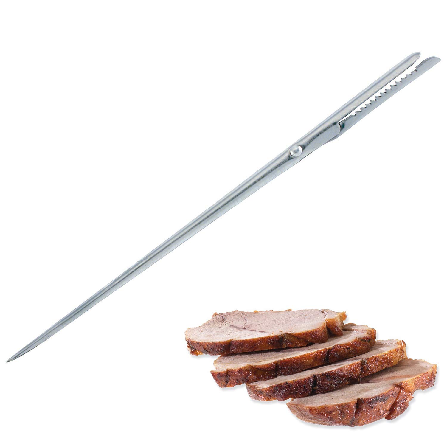 westmark-aiguille-larder-126722e1-avec-pince-crant-e-19-3-cm-acier-inoxydable image 2