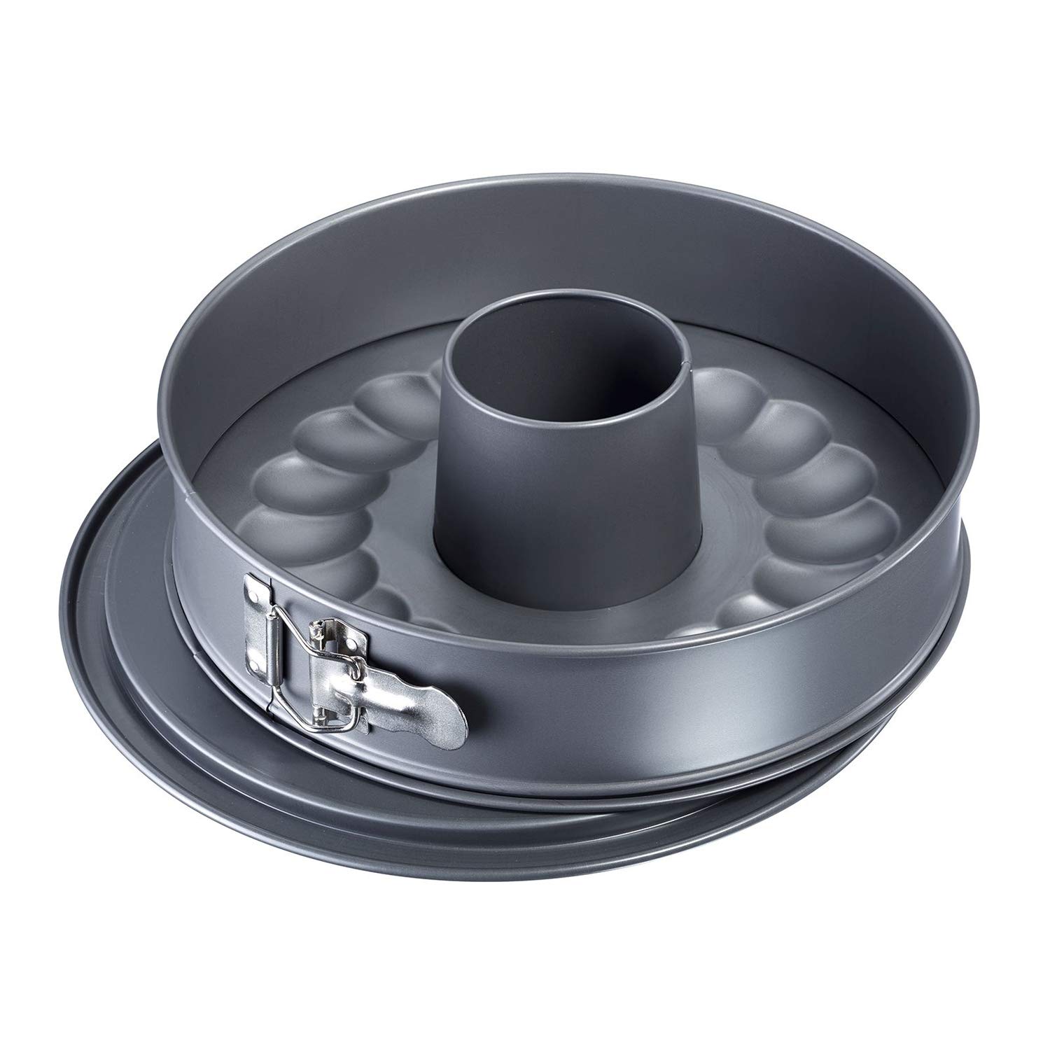 westmark-33672260-profi-moule-charni-re-avec-2-fonds-acier-gris-26-x-26-x-10-cm image 1