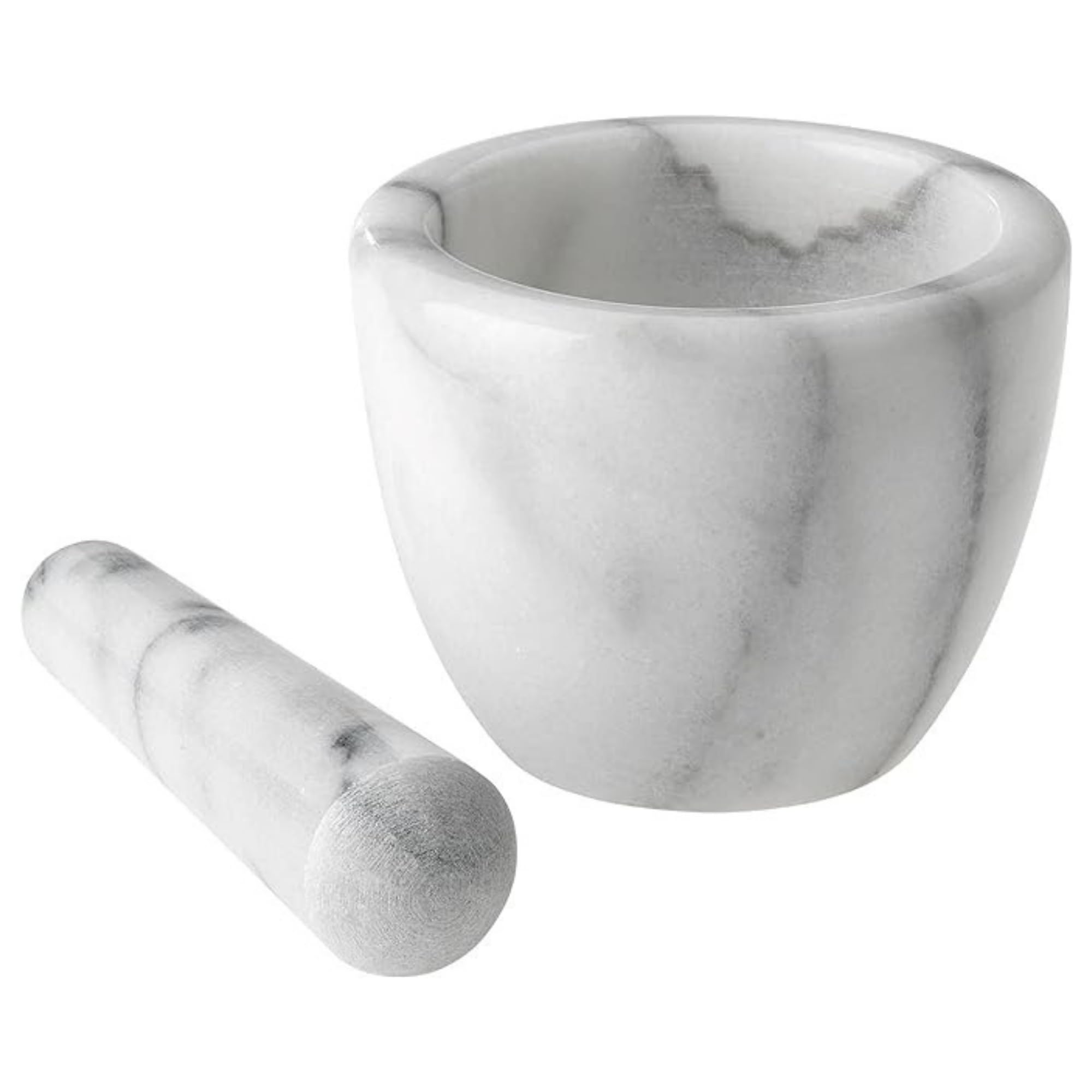 westmark-gourmet-mortier-avec-pilon-en-marbre-naturel-haut-10-x-7-5-cm-blanc-gri image 1