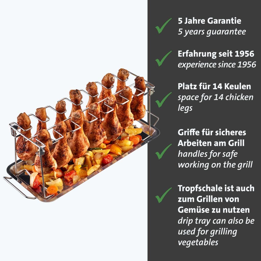 westmark-support-pour-pilons-de-poulet-en-acier-inoxydable-jusqu-14-pilons-avec- image 2