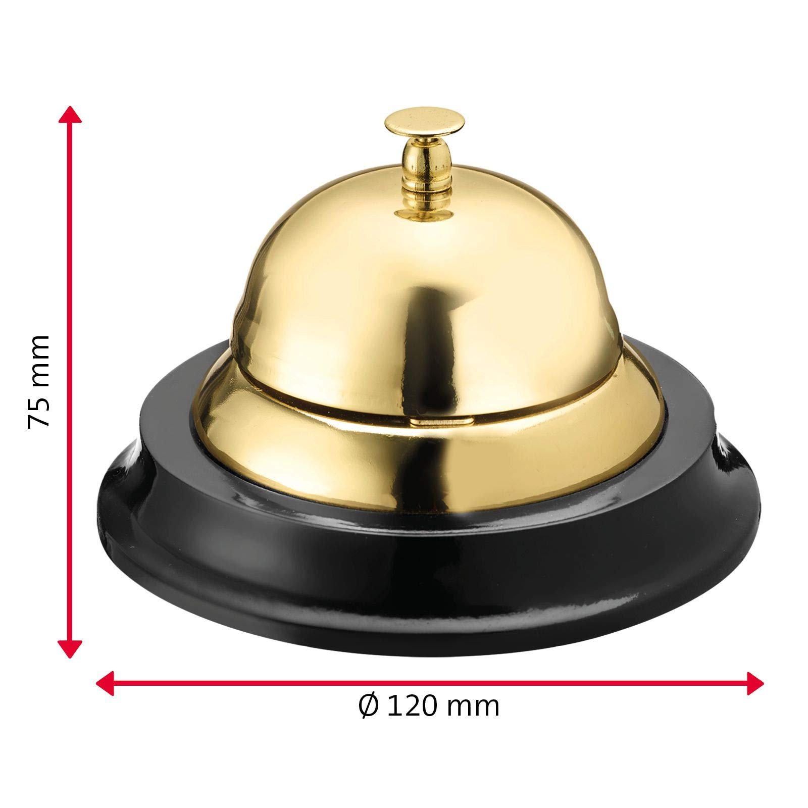 westmark-nobel-cloche-de-table-r-ception-12-cm-bois-acier-or-noir-63222260 image 5