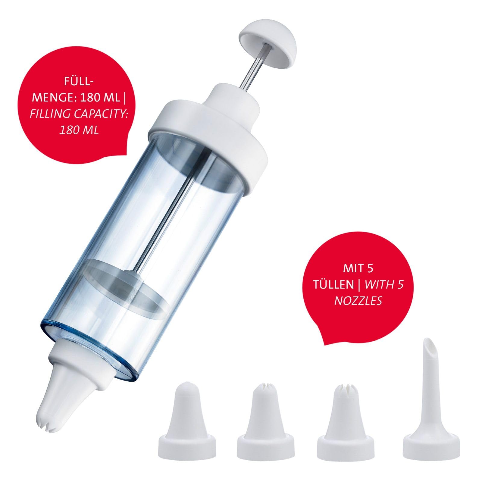 westmark-31152260-seringue-de-d-coration-et-garnissage-180-ml-avec-5-douilles-pi image 3