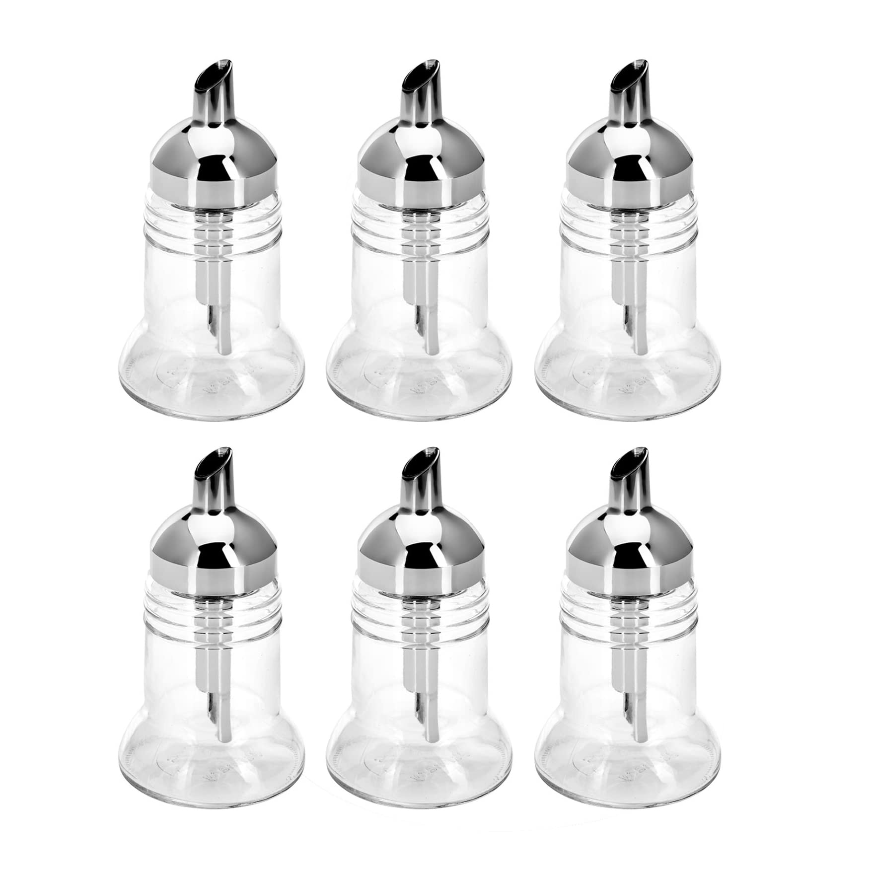 westmark-634322e2-doseurs-sucre-paris-chrome-lot-de-6-verre-et-abs-chrom-argent- image 1