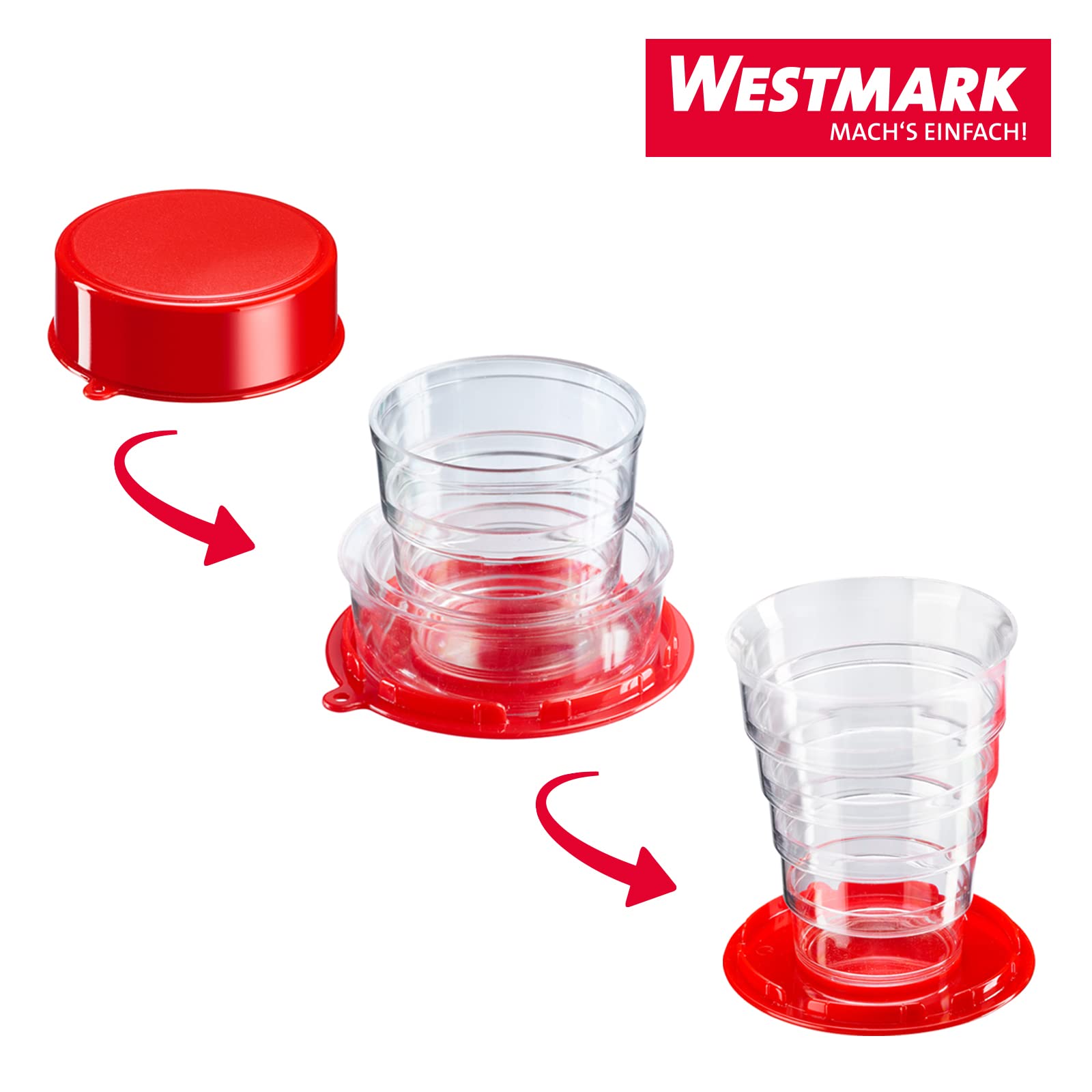 westmark-511822e3-gobelets-klipp-klapp-fermeture-clip-ps-lot-de-4 image 5