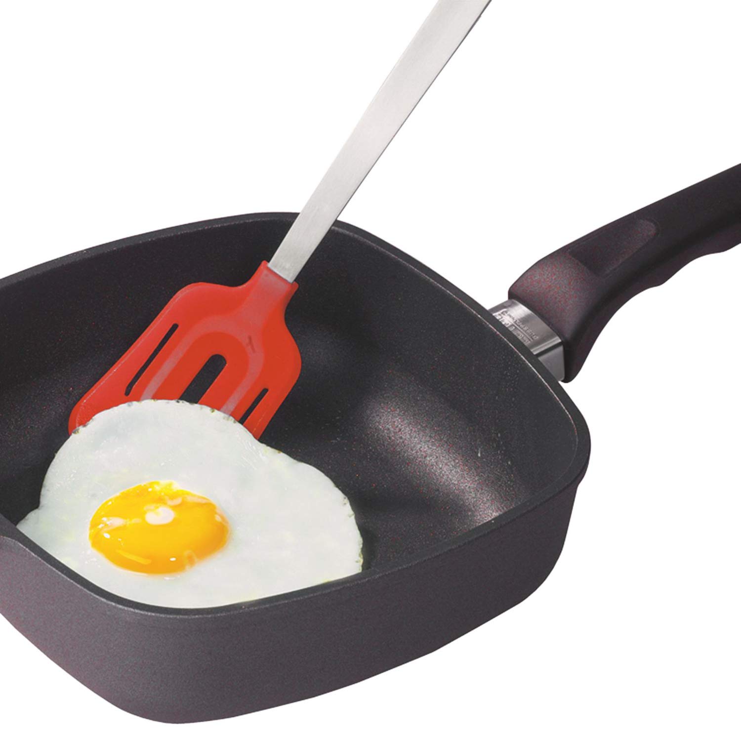 westmark-spatule-silicone-rouge-argent-avec-fente-acier-inoxydable-35-5-cm-r-sis image 5