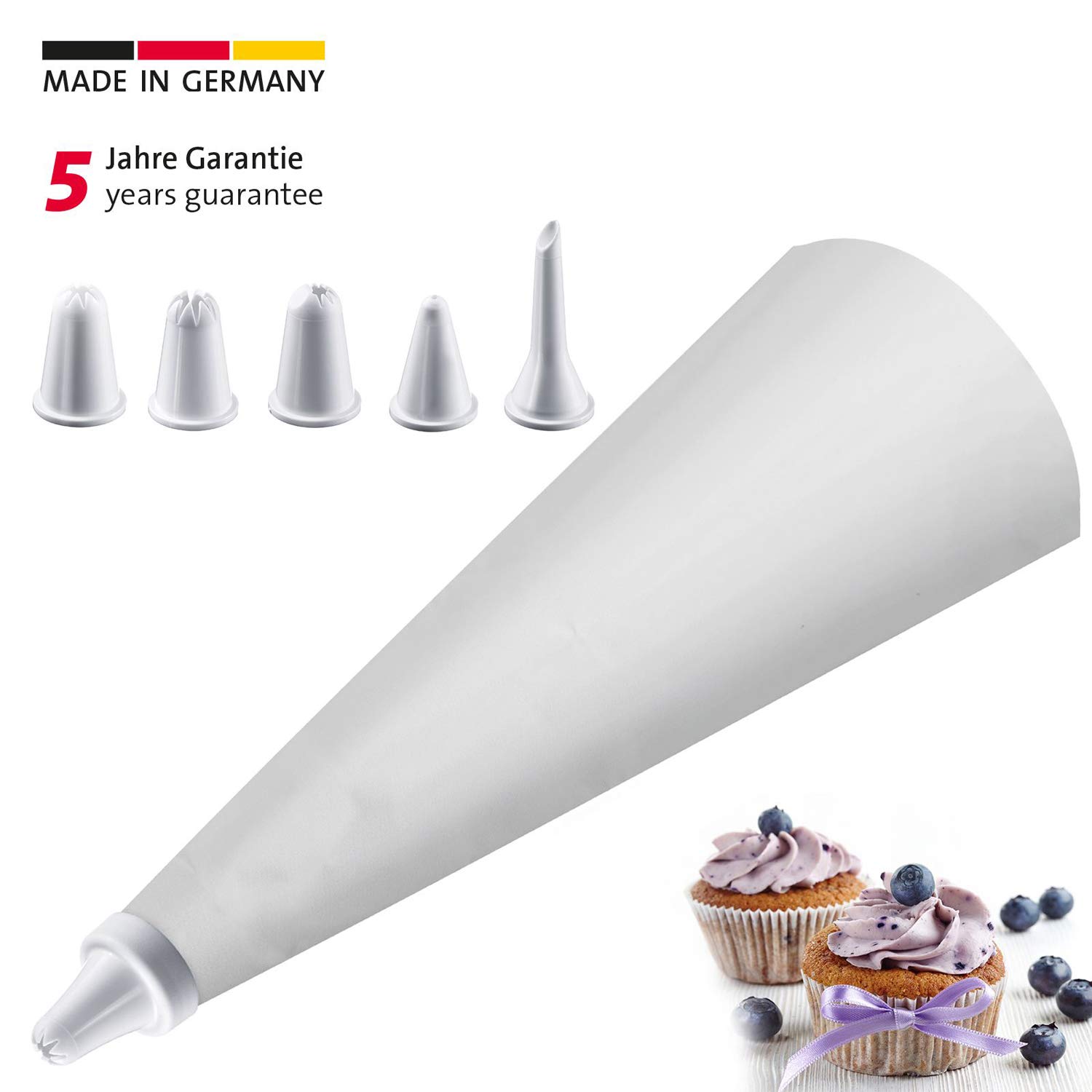 westmark-30862260-set-de-7-poches-douille-en-polypropyl-ne-blanc-poche-adaptateu image 2