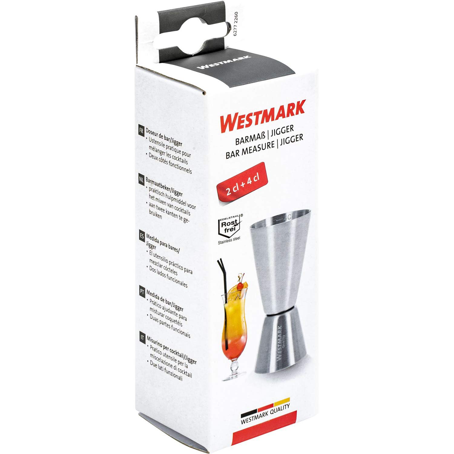 westmark-62772260-jigger-doseur-cocktails-2-4-cl-en-acier-inoxydable-forme-sabli image 7