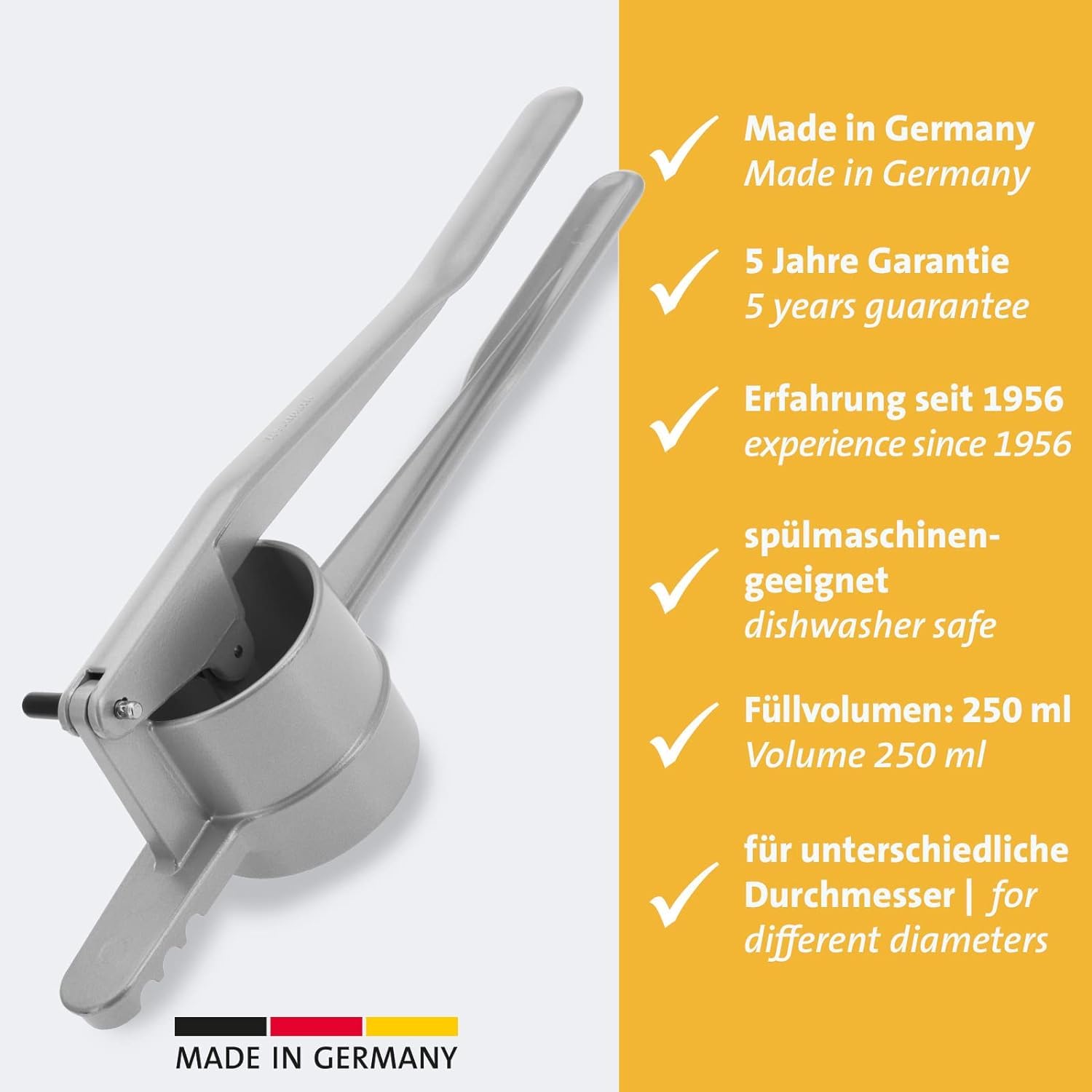 westmark-61102260-presse-sp-tzle-et-pommes-de-terre-trous-ronds-aluminium-moul-4 image 3