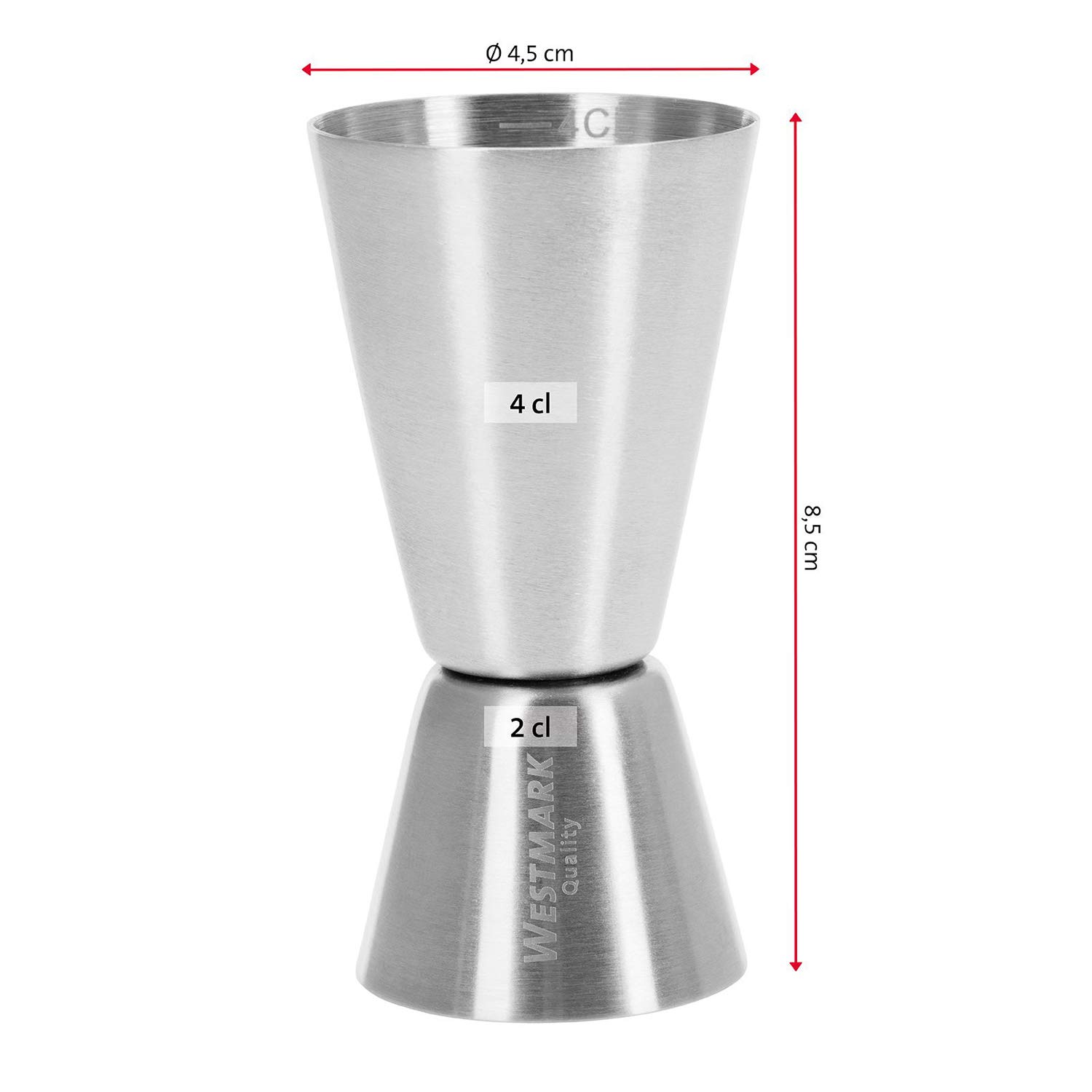 westmark-62772260-jigger-doseur-cocktails-2-4-cl-en-acier-inoxydable-forme-sabli image 6