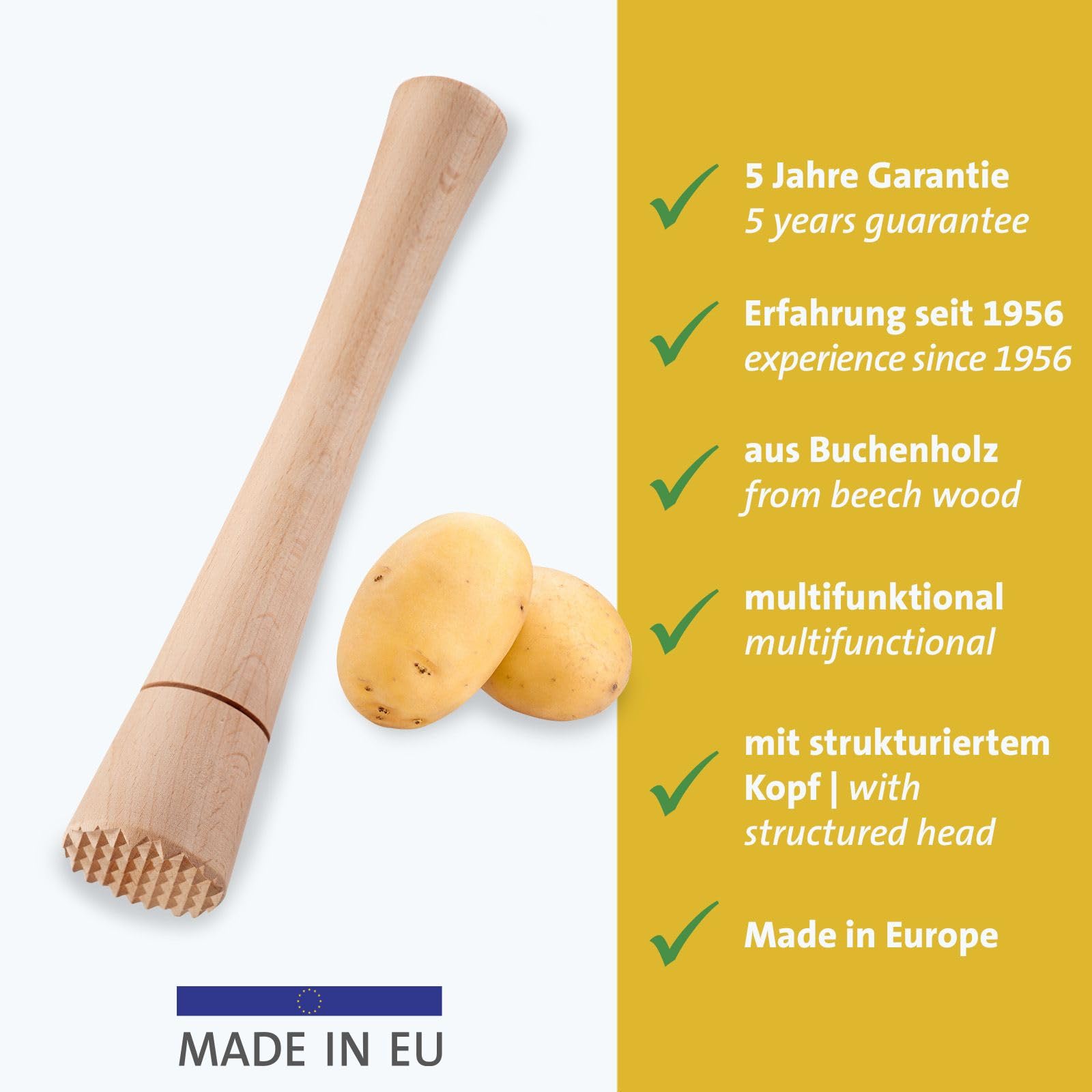 westmark-presse-poussoir-fermentation-en-bois-de-h-tre-naturel-pilon-manuel-t-te image 2