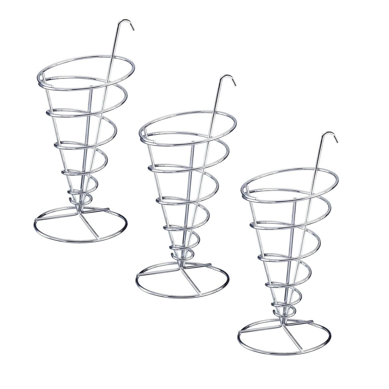 westmark-691422e2-tapas-friends-lot-de-3-supports-frites-coniques-en-acier-inoxy image 1