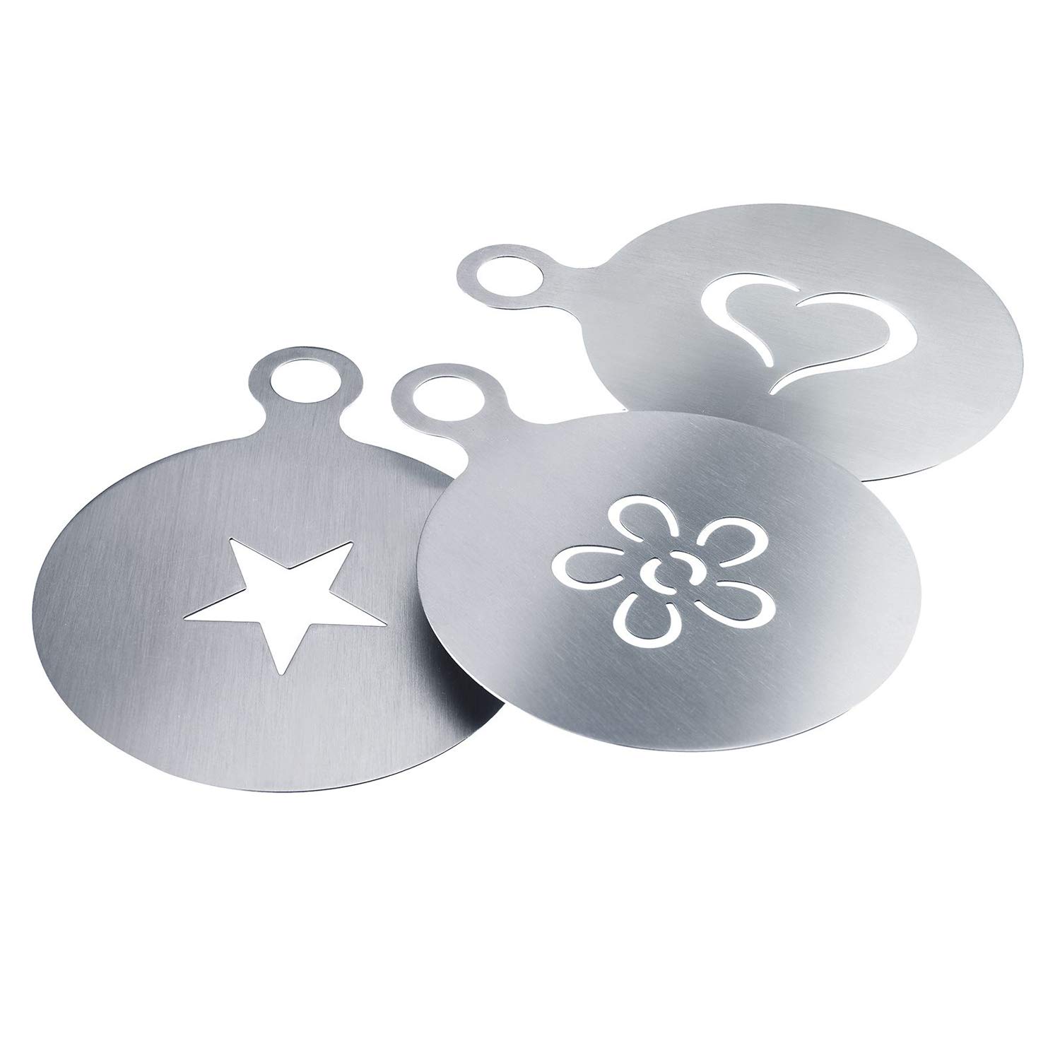 westmark-lot-de-3-pochoirs-de-d-coration-cappuccino-acier-inoxydable-motifs-c-ur image 1