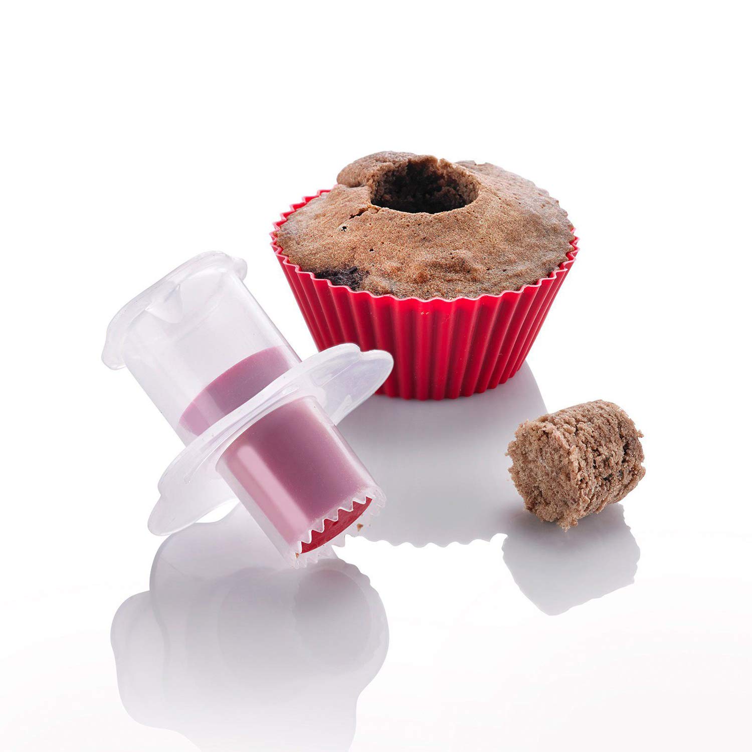 westmark-30132270-vidoir-cupcake-6-cm-en-plastique-blanc-rouge image 2