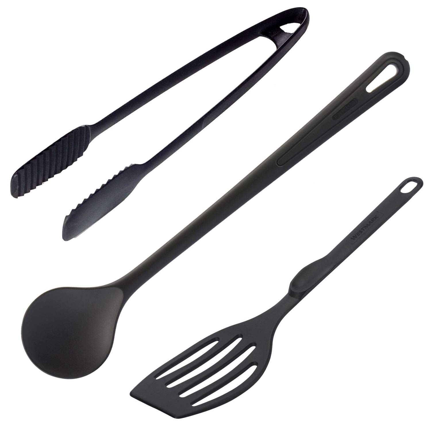 westmark-gentle-set-d-ustensiles-de-cuisine-3-pi-ces-spatule-cuill-re-pince-poly image 1