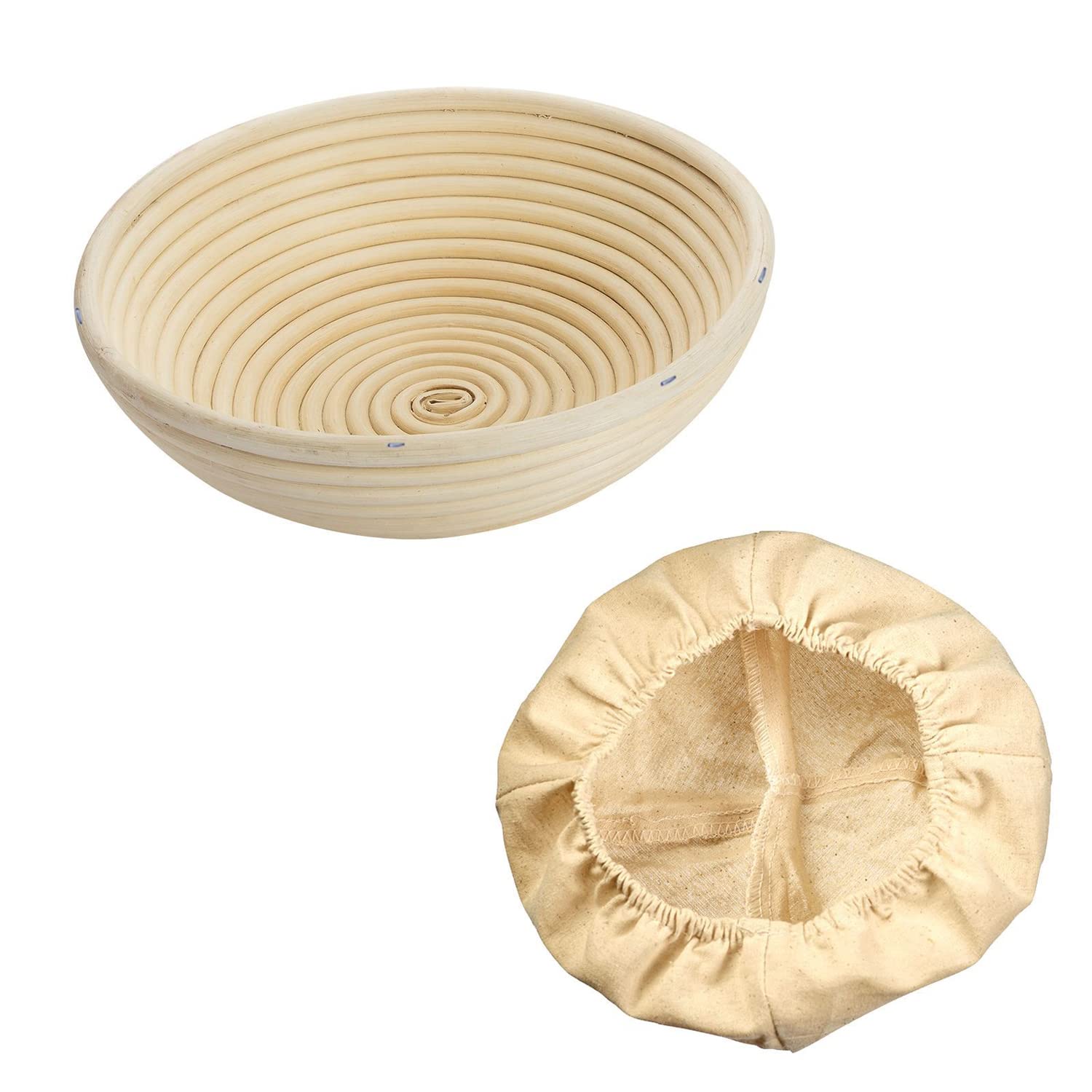 westmark-3206227b-panier-de-fermentation-rond-en-rotin-avec-housse-en-coton-beig image 1