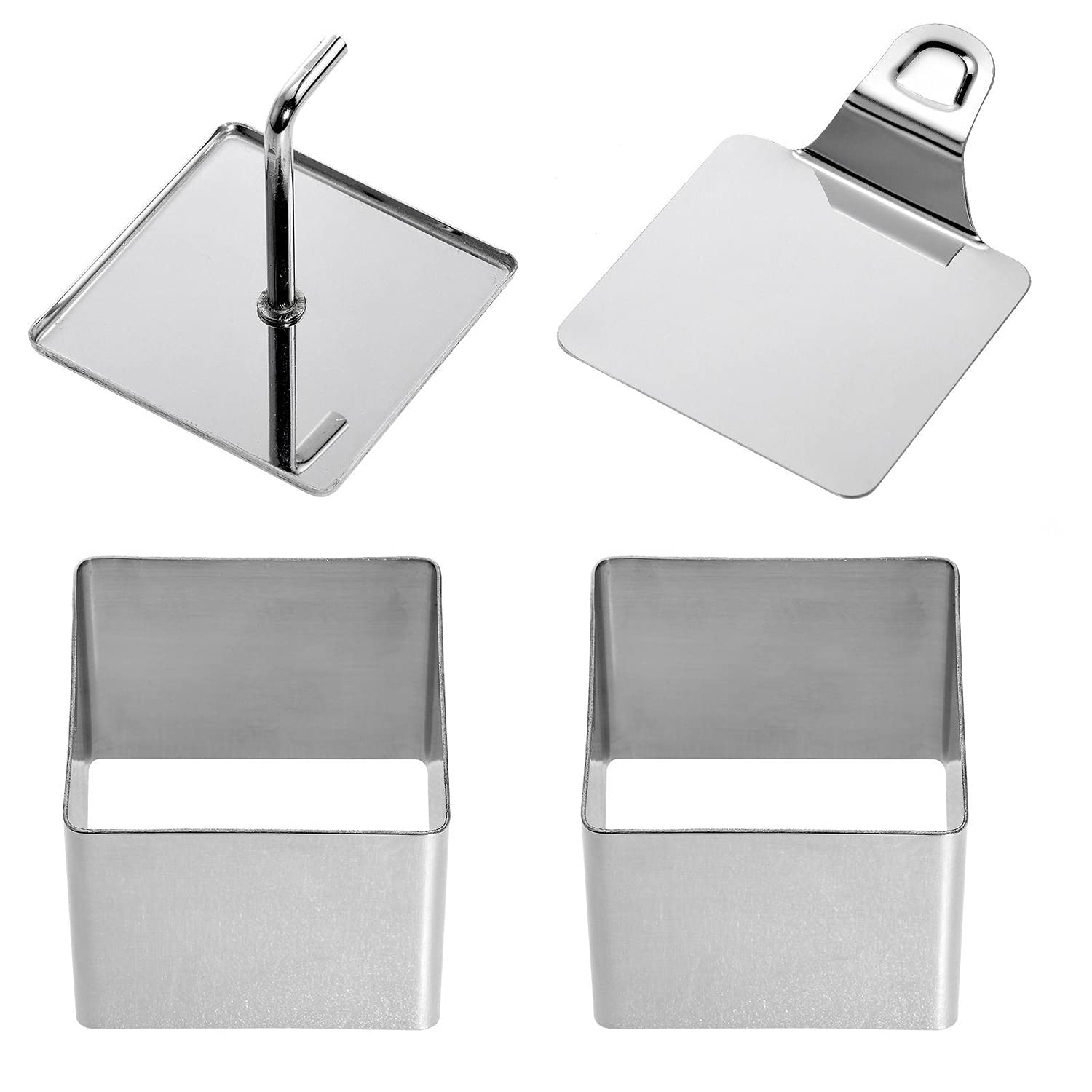 westmark-16342260-emporte-pi-ce-carr-4-pi-ces-m-tal-argent-6-5-x-6-5-x-5-5-cm image 1