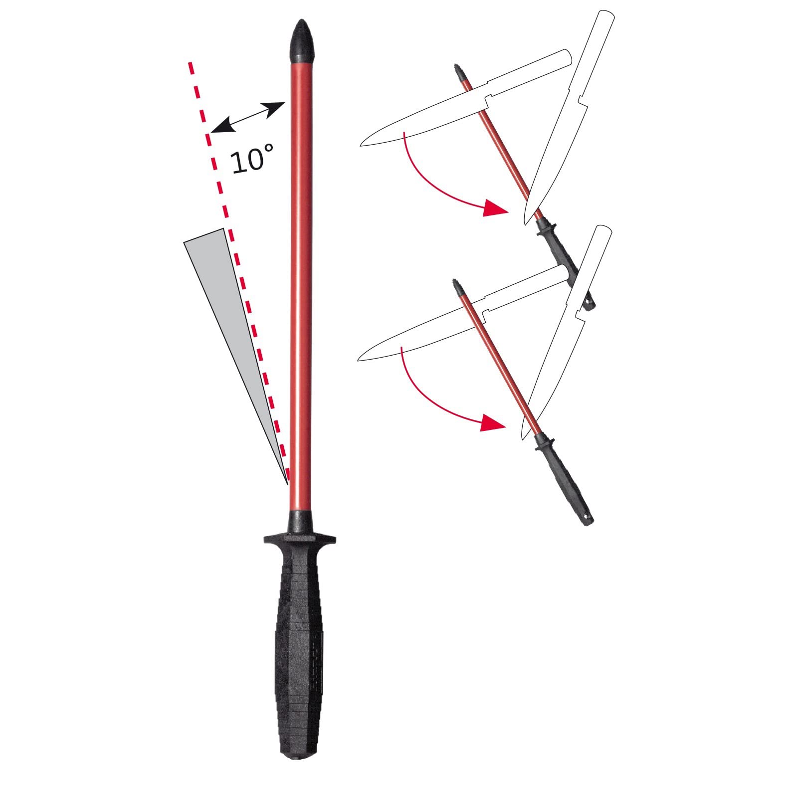 westmark-sieger-long-life-fusil-aiguiser-en-rubis-fritt-50-6-cm-avec-prot-ge-bar image 7