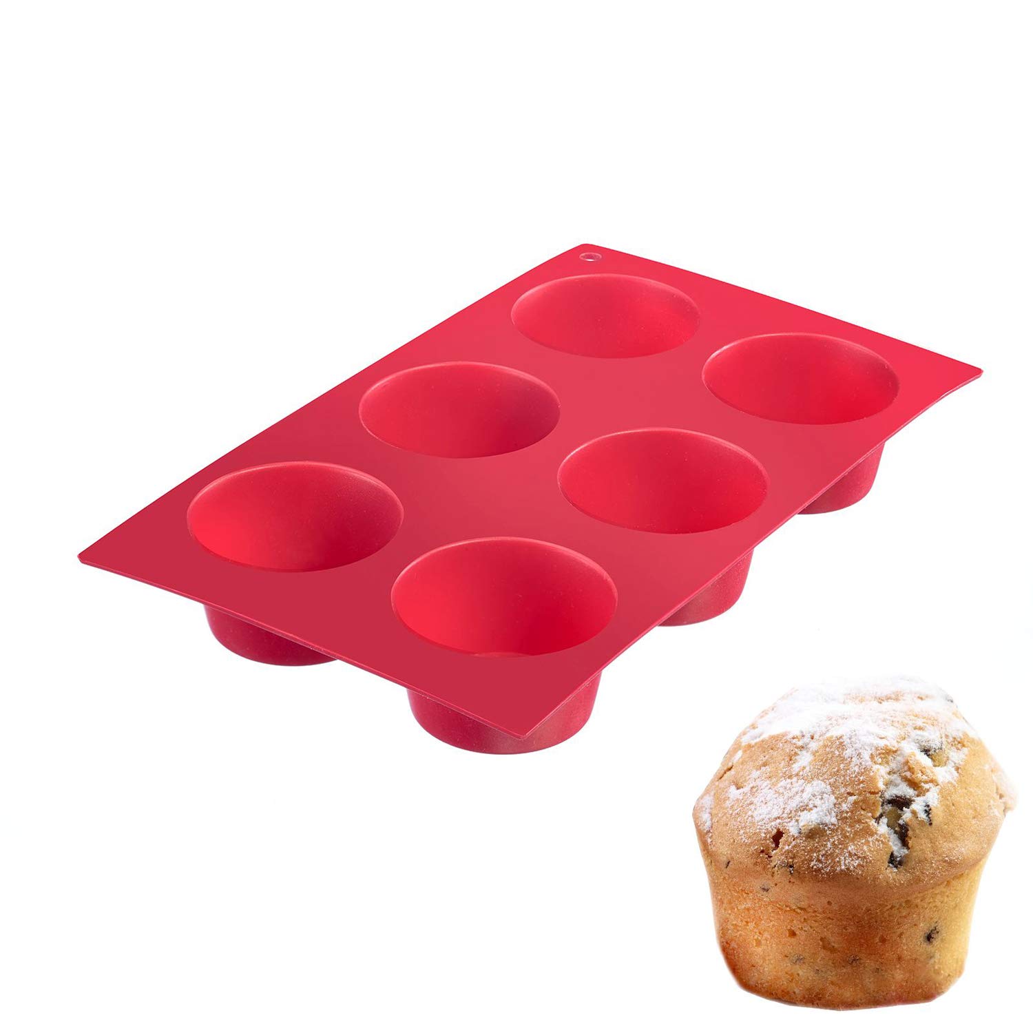 westmark-30152270-moule-muffins-silicone-6-cavit-s-rouge-29-3-x-17-5-x-3-9-cm image 2
