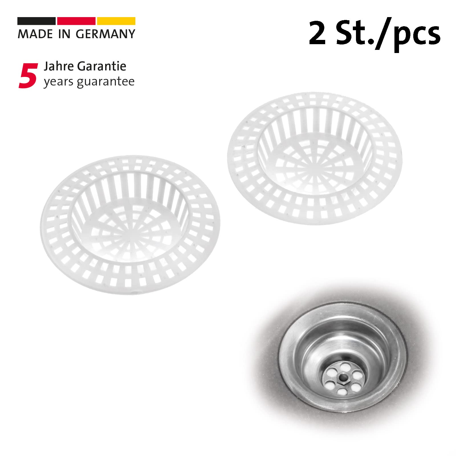 westmark-52072270-lot-de-2-tamis-passoires-d-vier-ronds-7-cm-en-plastique-blanc- image 2