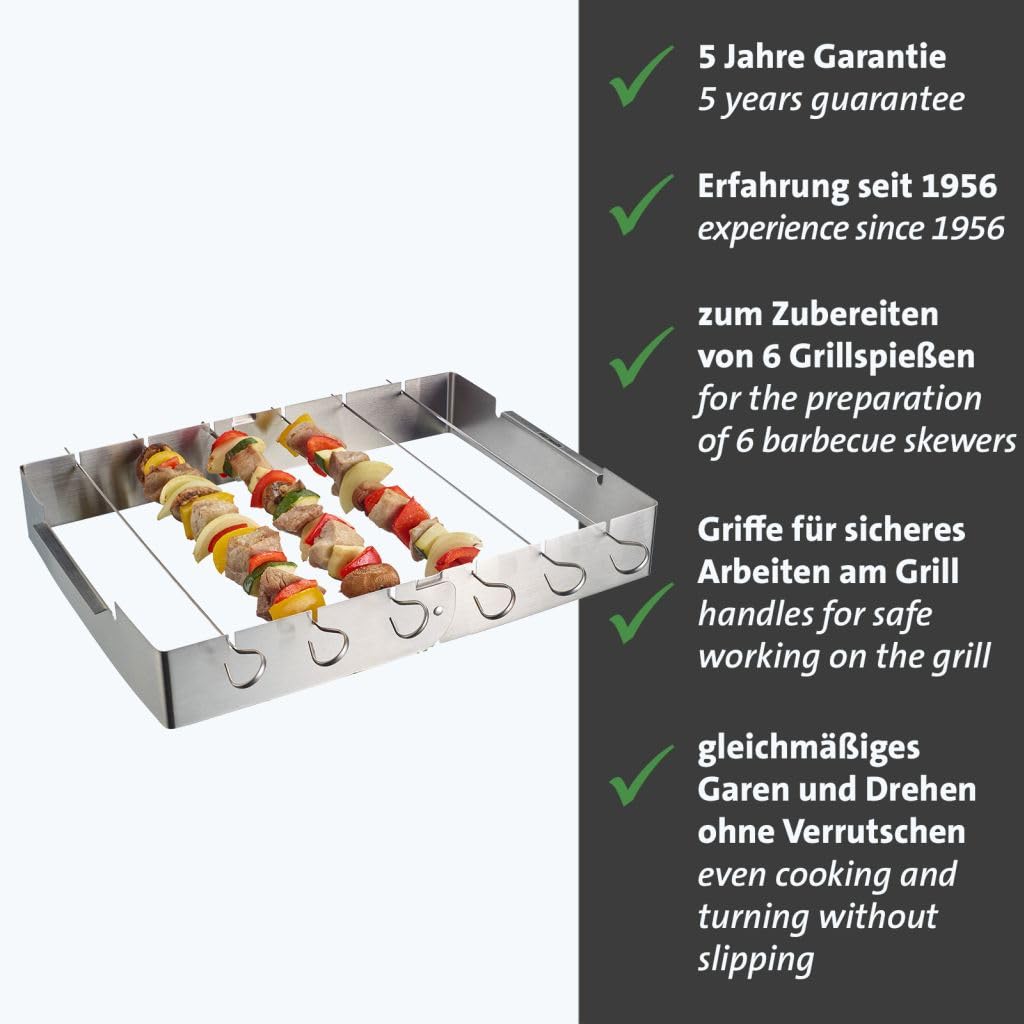 westmark-support-pour-brochettes-7-pi-ces-acier-inoxydable-6-brochettes-longues- image 2