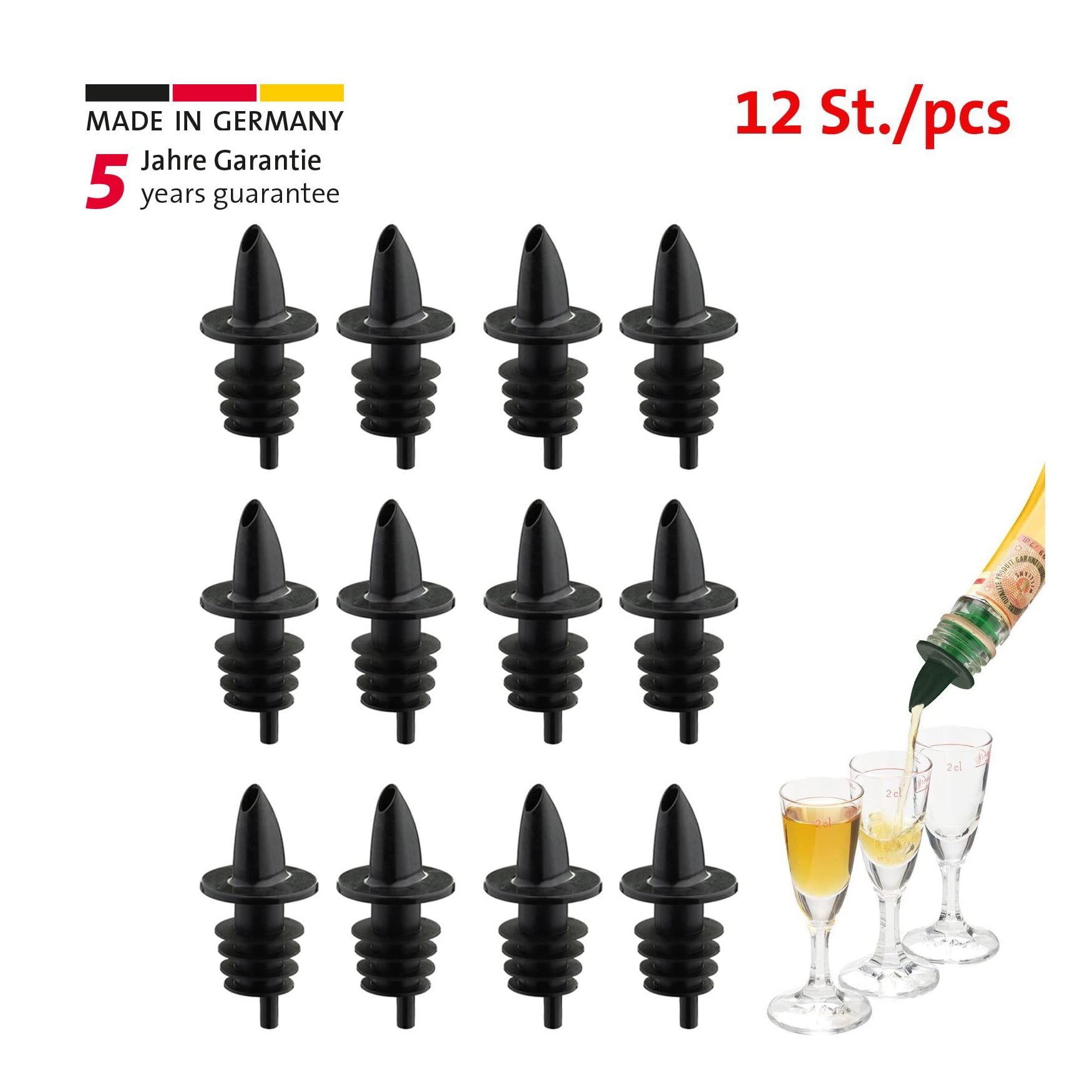 westmark-set-de-12-becs-verseur-de-spiritueux-jet-pour-avec-tube-air-bouchon-pe- image 2
