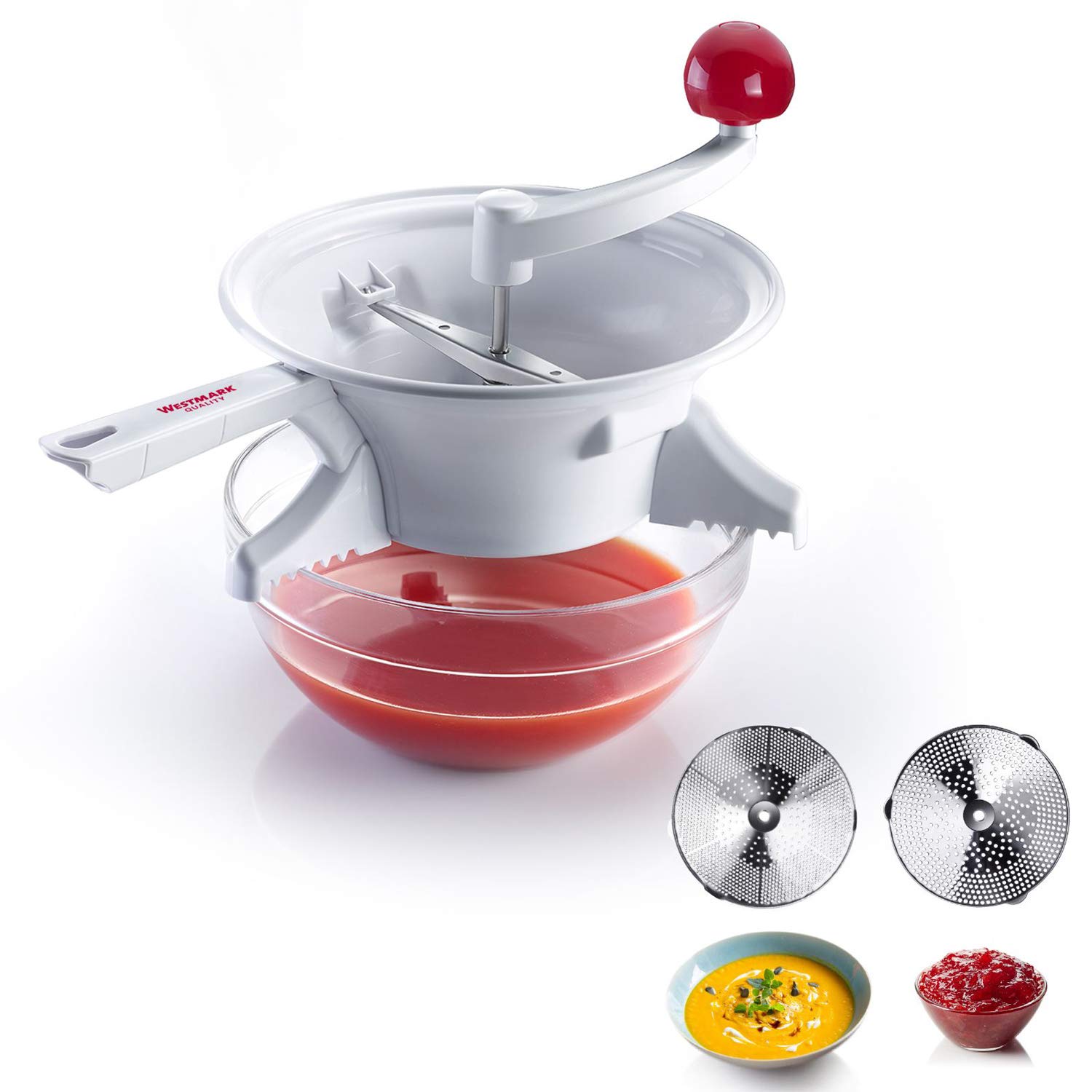westmark-moulin-l-gumes-23-cm-avec-2-disques-perfor-s-passe-vite-machine-filtrer image 2