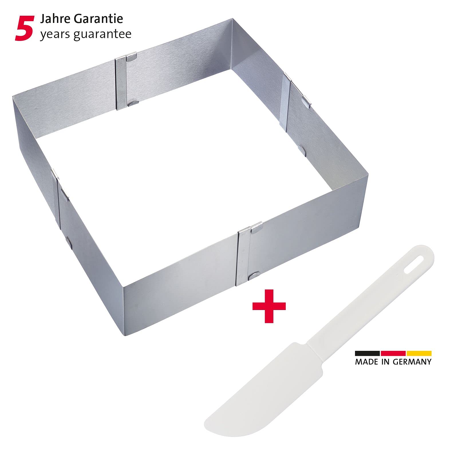 westmark-313322e6-cadre-p-tisserie-r-glable-en-acier-inoxydable-avec-raclette-ki image 2