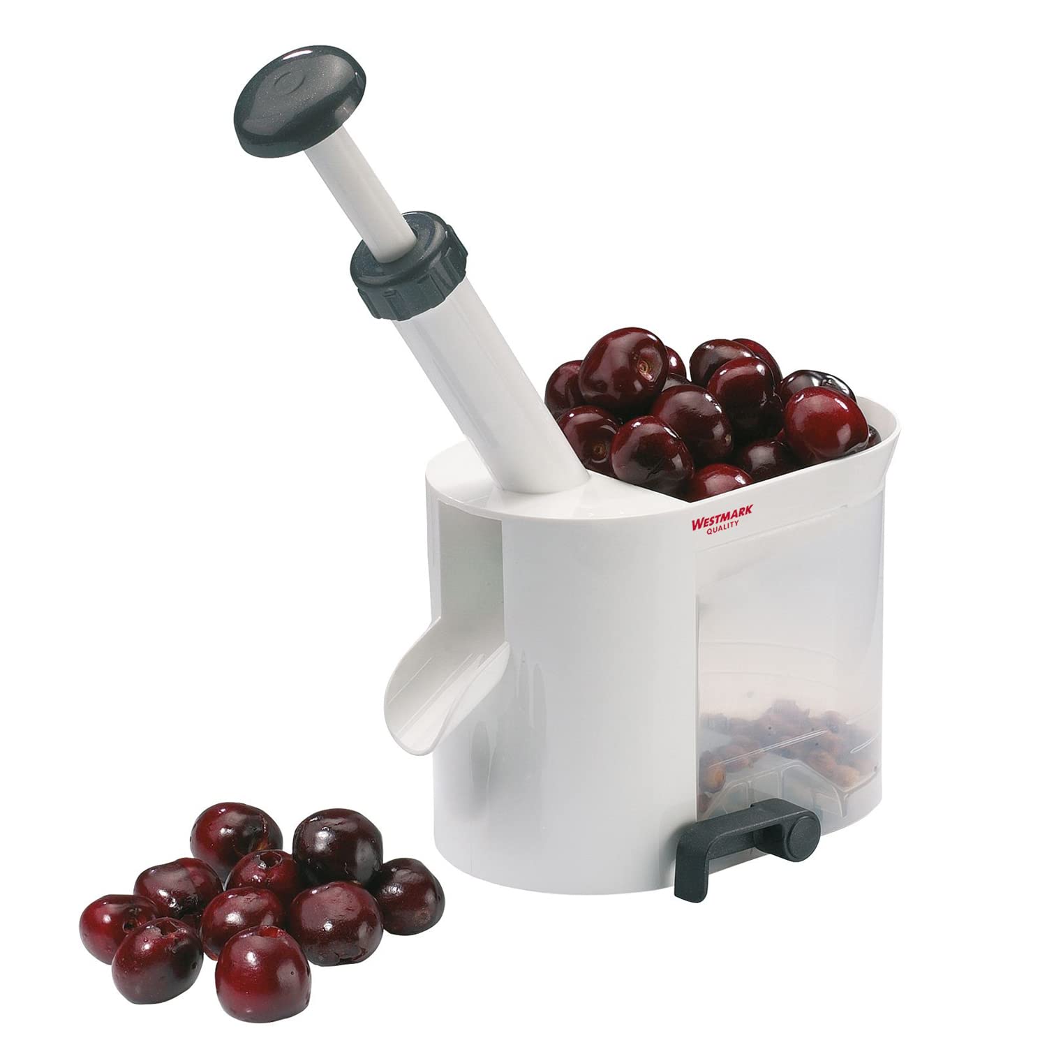 westmark-403022e6-d-noyauteur-cerises-avec-goulotte-et-caissette-noyaux-kit-de-4 image 3