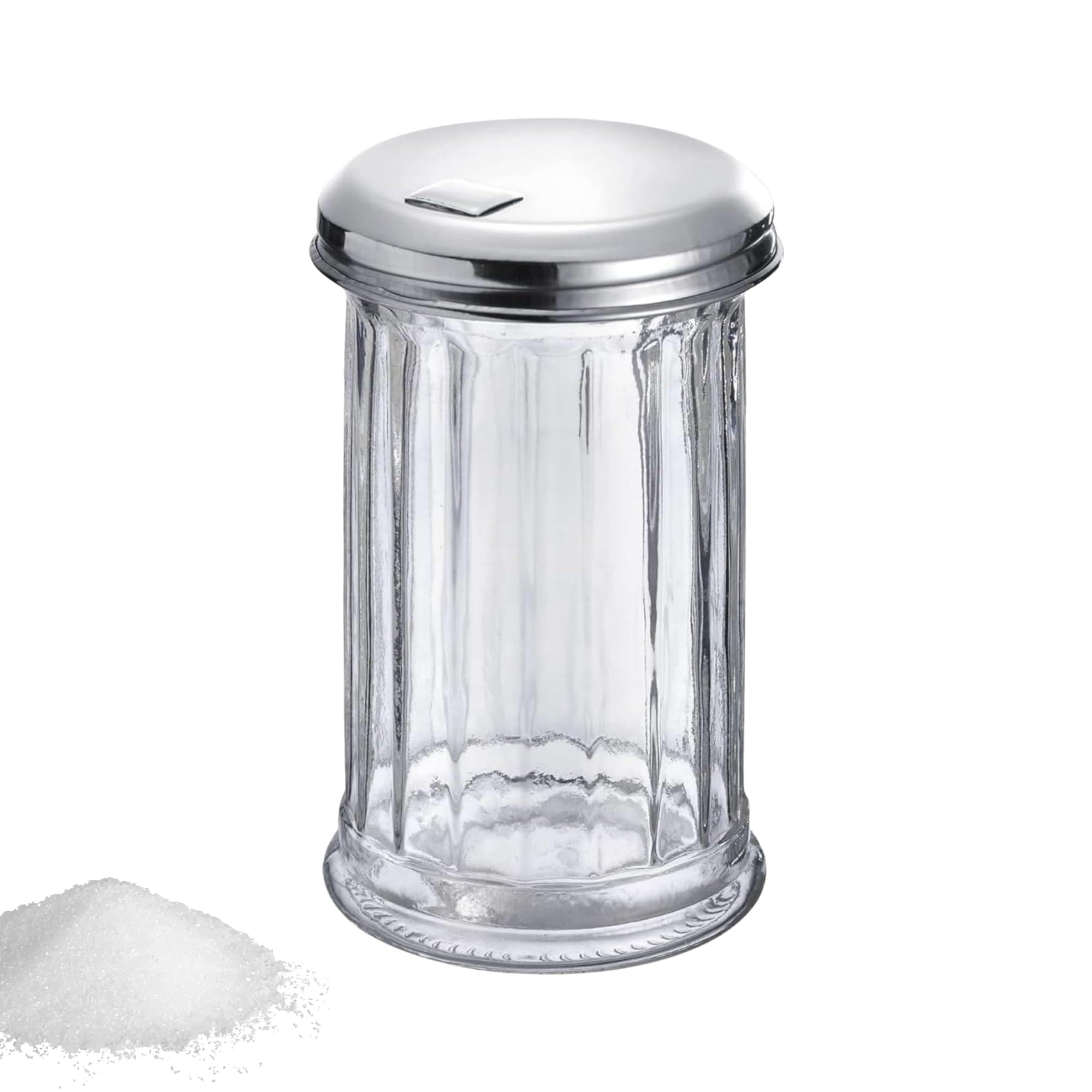 westmark-sucrier-doseur-new-york-65202260-300-ml-verre-et-acier-inoxydable-argen image 1