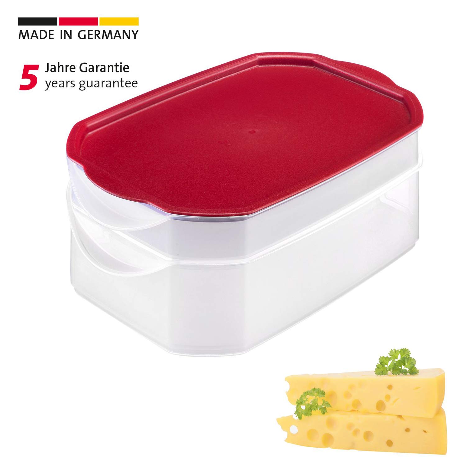 westmark-fresh-set-de-plat-pour-charcuterie-23-cm-transparent-rouge-plastique-23 image 2