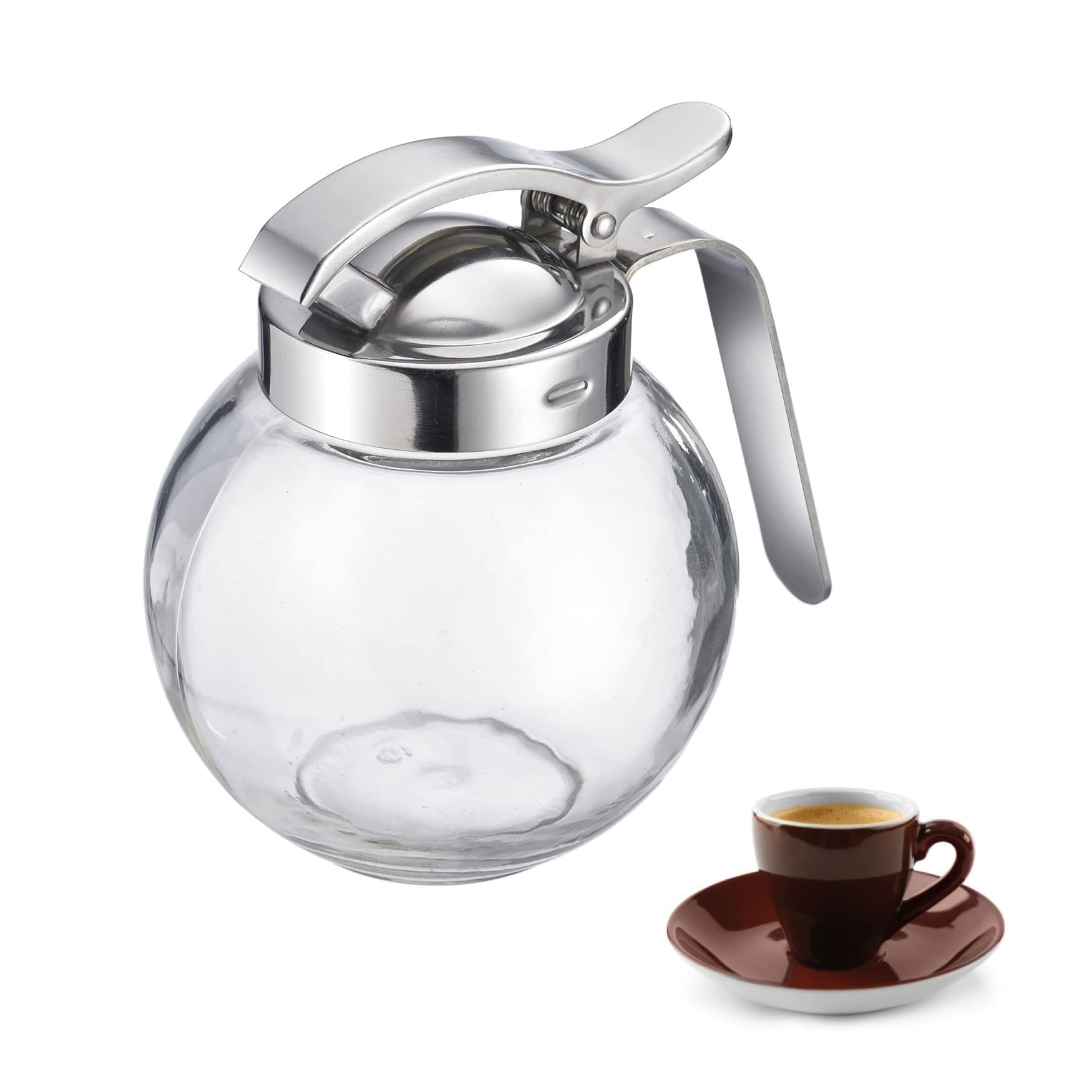 westmark-654022e2-roma-lot-de-6-distributeurs-miel-en-verre-et-acier-inoxydable- image 3