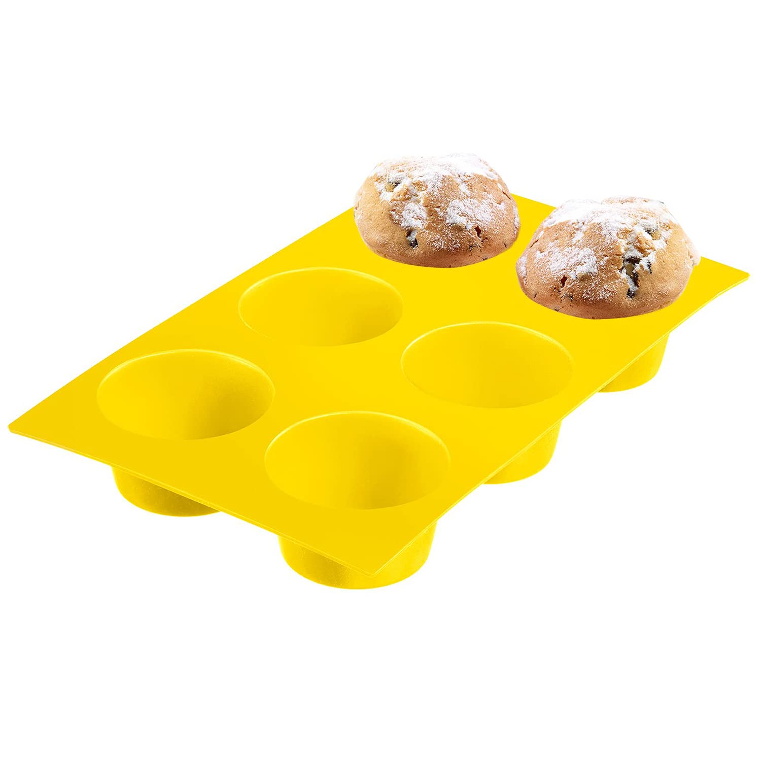 westmark-3015227y-moule-muffins-6-cavit-s-en-silicone-jaune-29-5-x-17-5-x-4-cm-a image 4