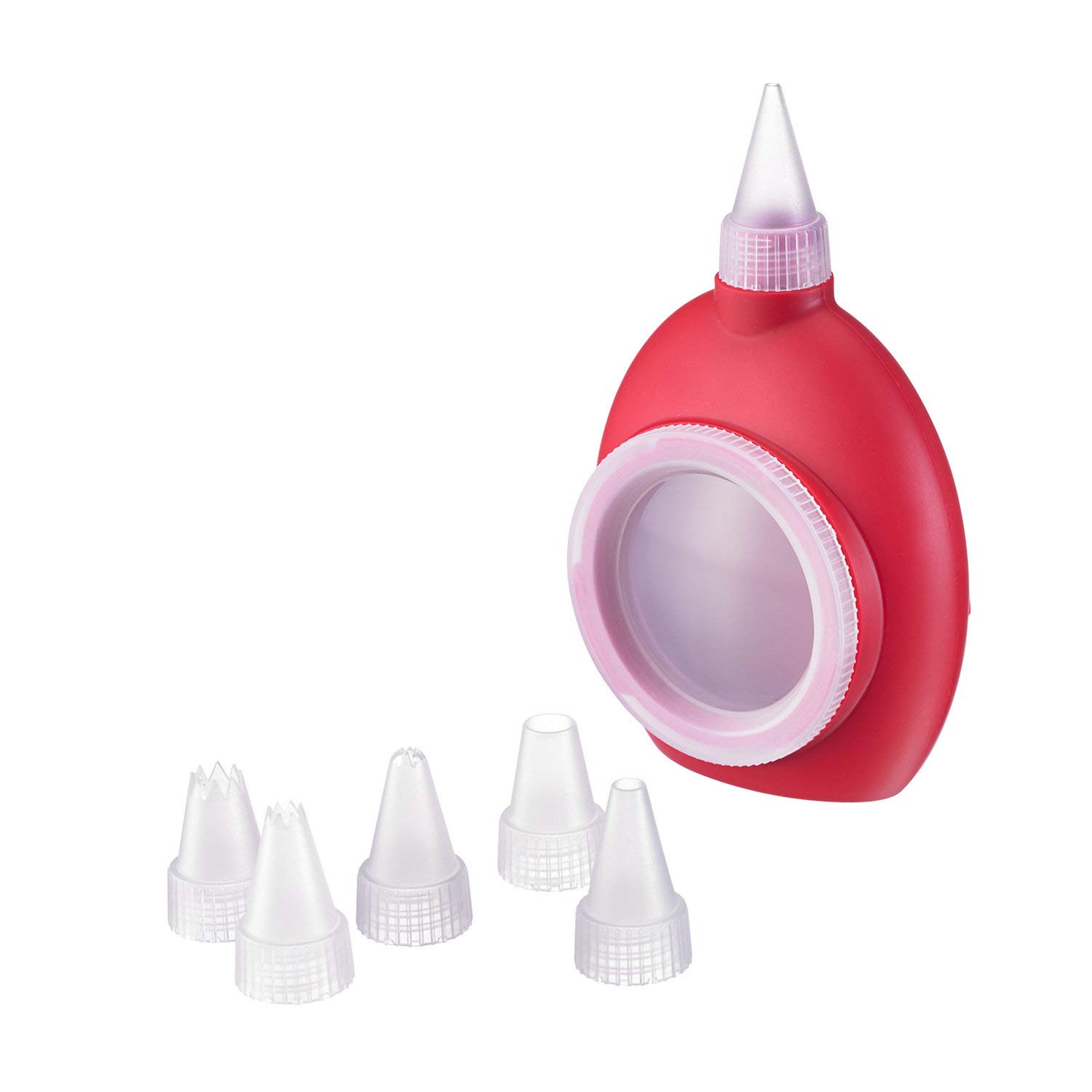 westmark-31122280-flacon-d-corer-en-silicone-blanc-rouge-avec-6-douilles-set-de- image 2