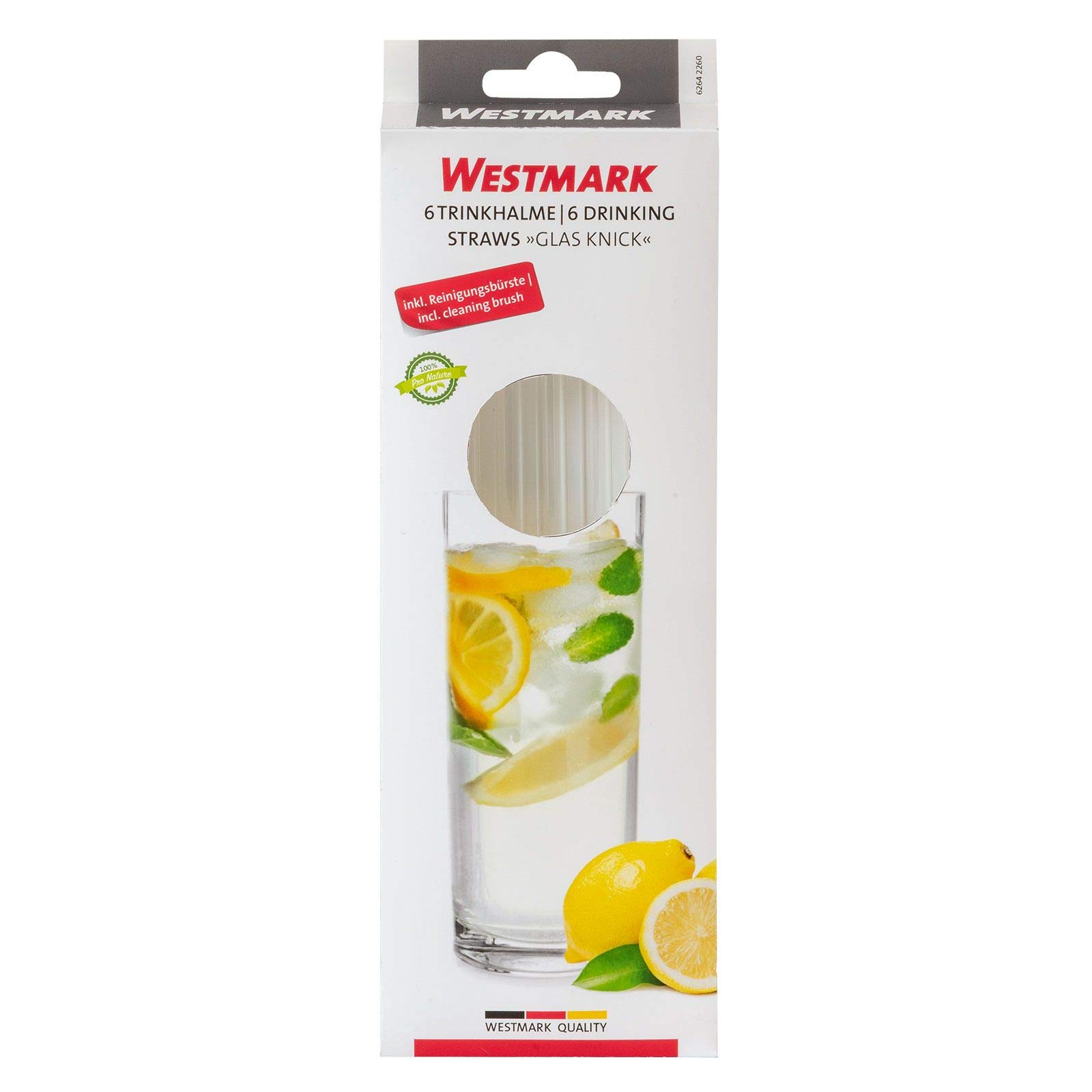 westmark-glas-knick-lot-de-6-pailles-en-verre-borosilicat-coud-es-20-cm-avec-bro image 8