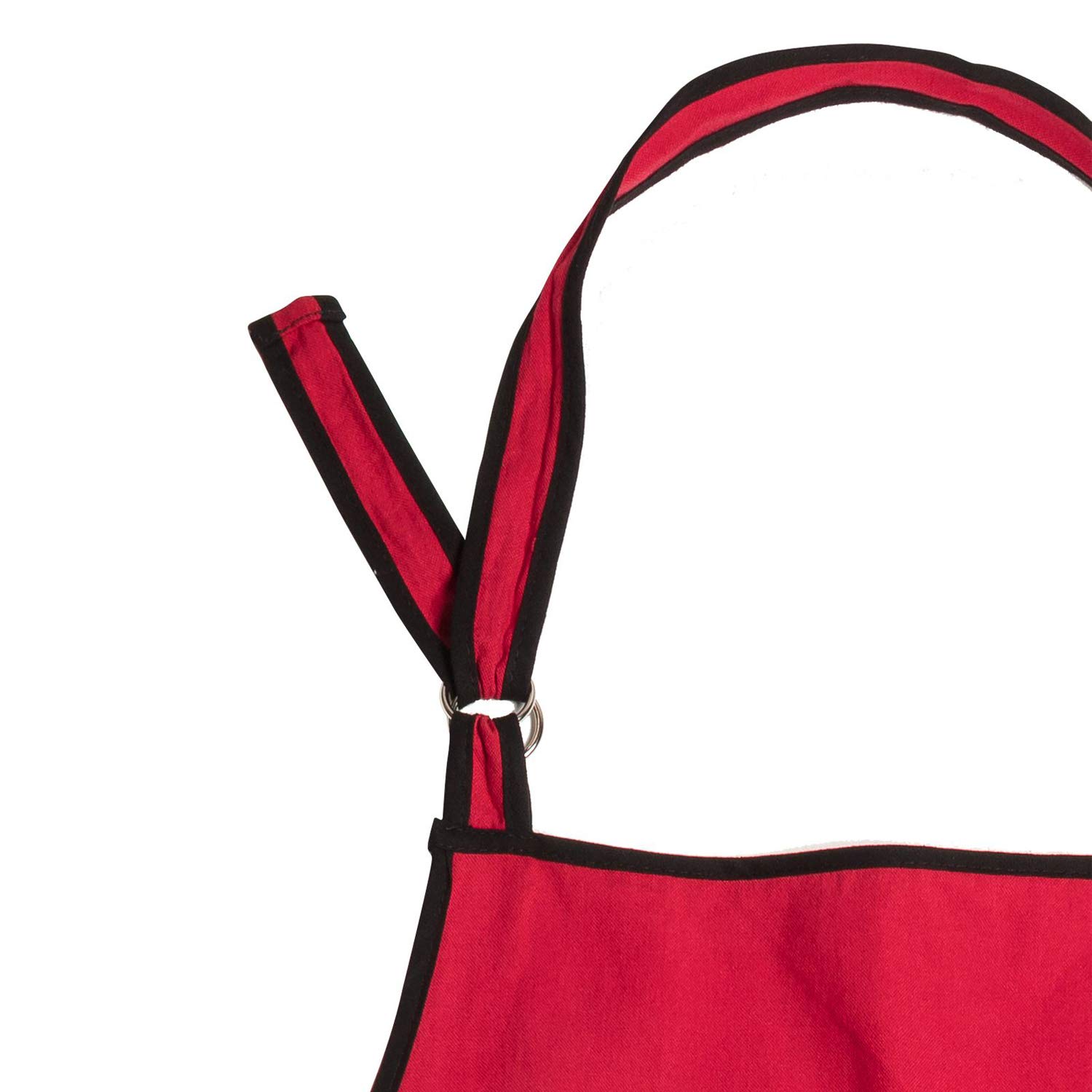 westmark-tablier-de-cuisine-et-barbecue-en-coton-rouge-noir-sangle-de-cou-r-glab image 5