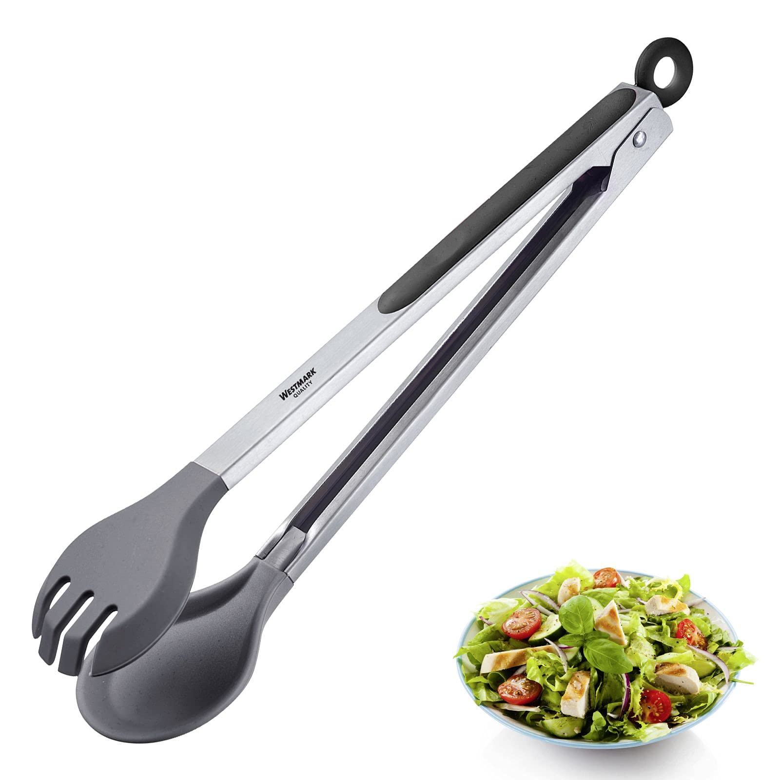 westmark-16202270-pince-dessert-maxi-en-acier-inoxydable-et-silicone-ronde-32-5- image 2