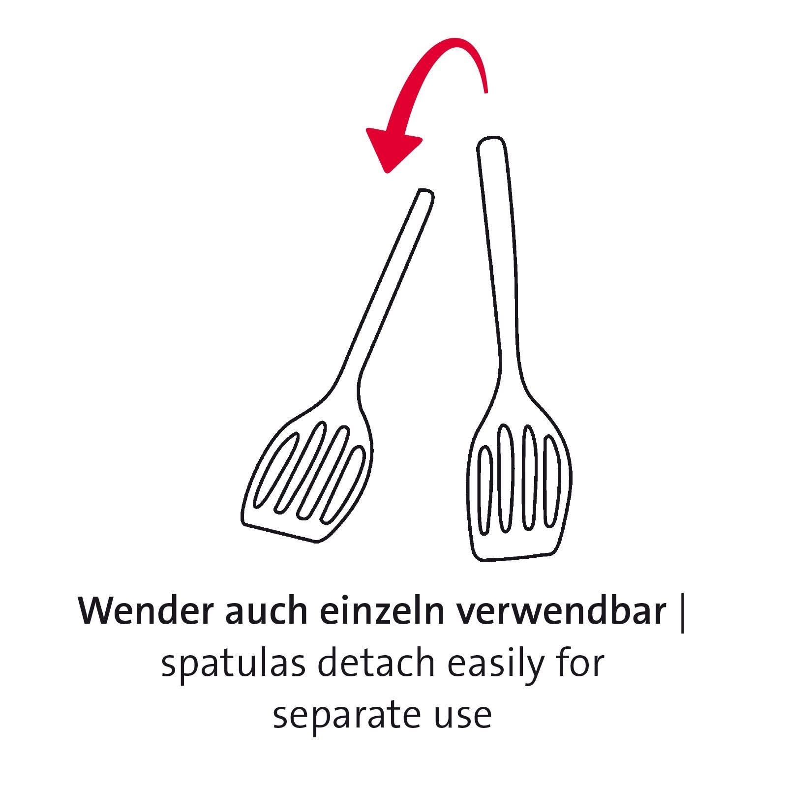 westmark-duetto-double-spatule-et-pince-barbecue-27-5-cm-aluminium-moul-2-en-1 image 7