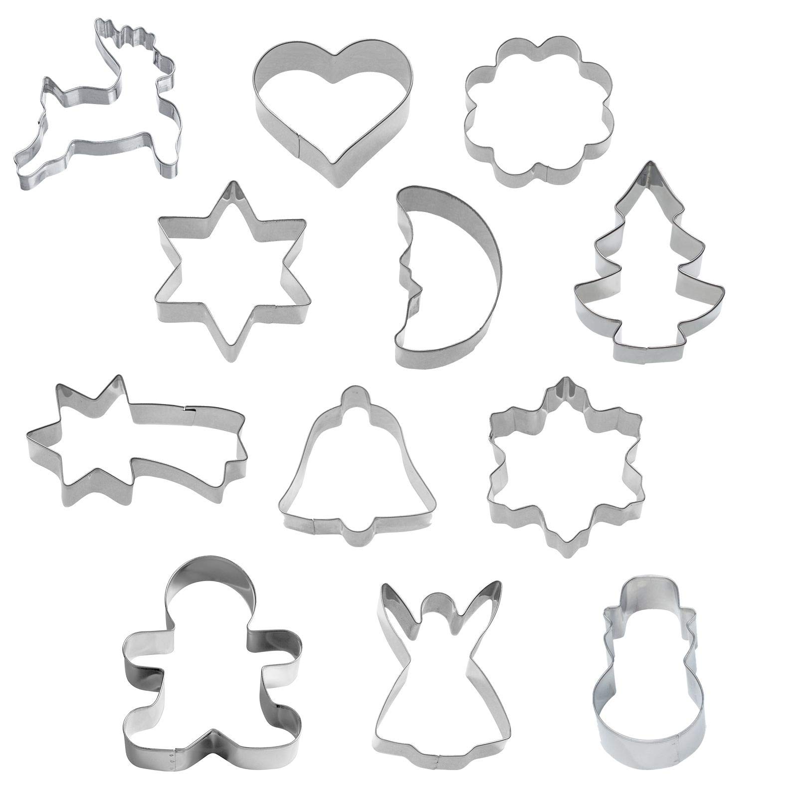 westmark-354222e6-lot-de-12-emporte-pi-ces-de-no-l-en-acier-inoxydable-12-motifs image 1