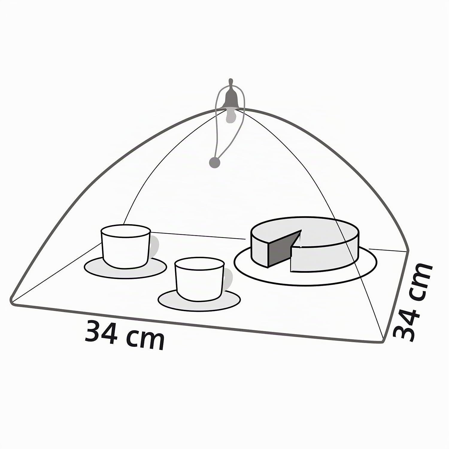 westmark-cloche-nourriture-pliable-23282230-34-x-34-cm-plastique-pa-blanc image 2