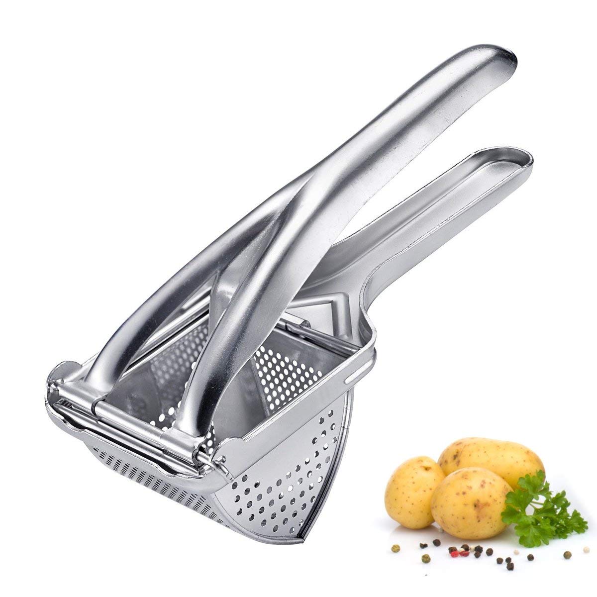 westmark-61242270-presse-pur-e-triangulaire-en-fer-blanc-26-cm-avec-perforations image 1