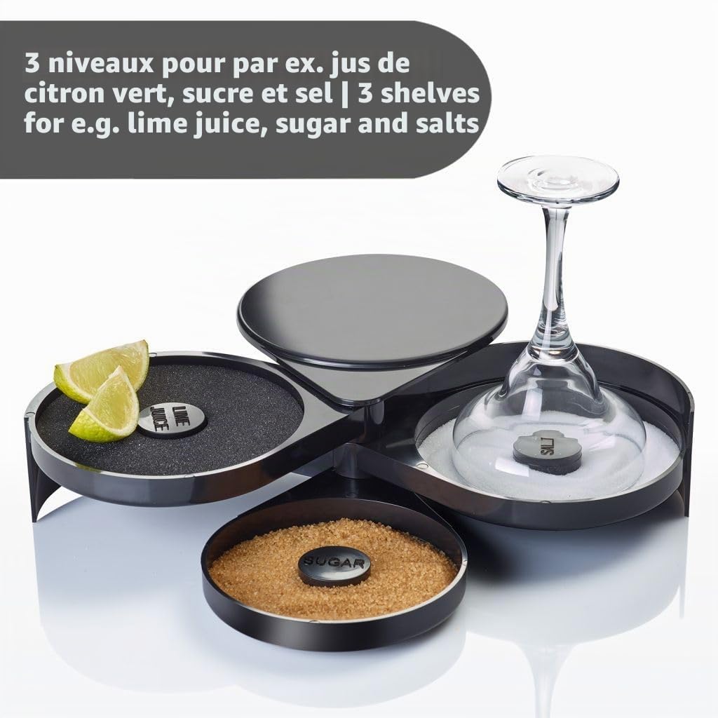 westmark-meggy-porte-verre-cocktail-3-compartiments-citron-vert-sucre-sel-pour-g image 5