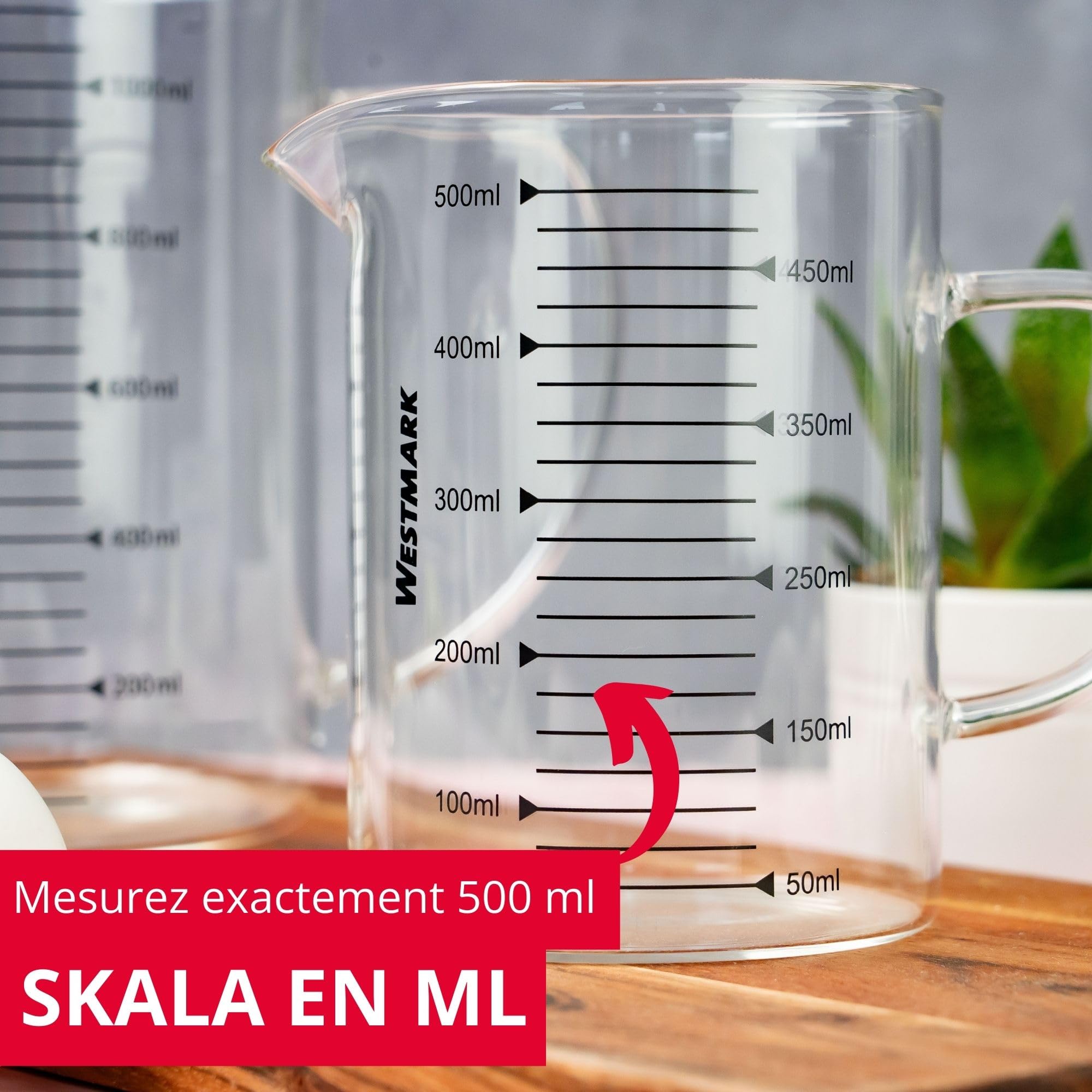 westmark-gobelet-doseur-en-verre-0-5-l-avec-chelle-ml-poign-e-ergonomique-r-sist image 2