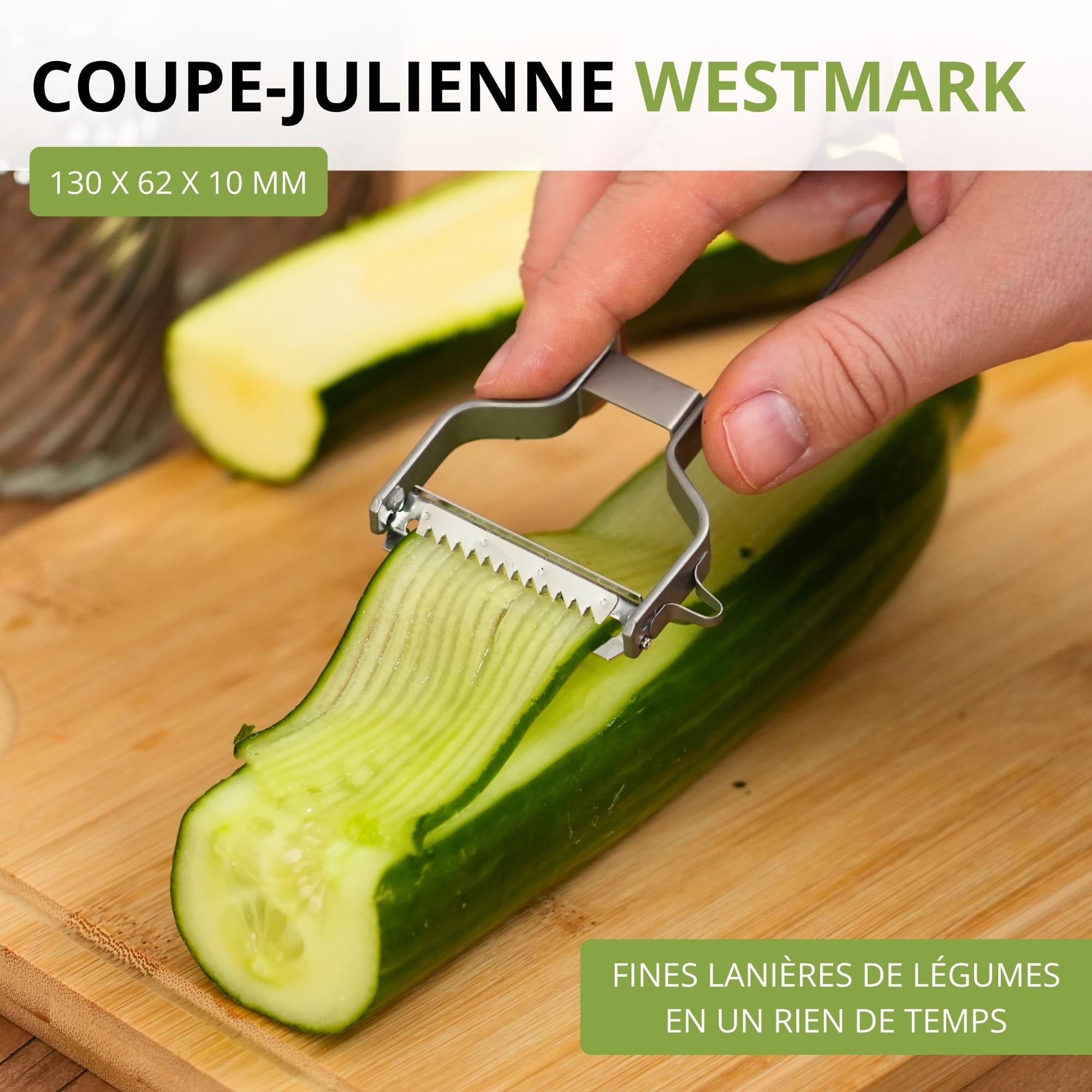 westmark-coupe-l-gumes-julienne-en-acier-inoxydable-lame-dentel-e-pour-bandes-de image 2