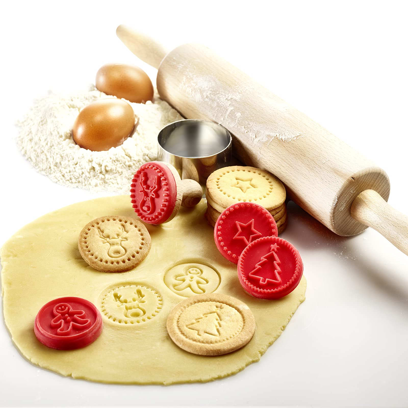 westmark-30352260-set-de-6-tampons-biscuits-4-motifs-de-no-l-toile-pain-d-pice-s image 6