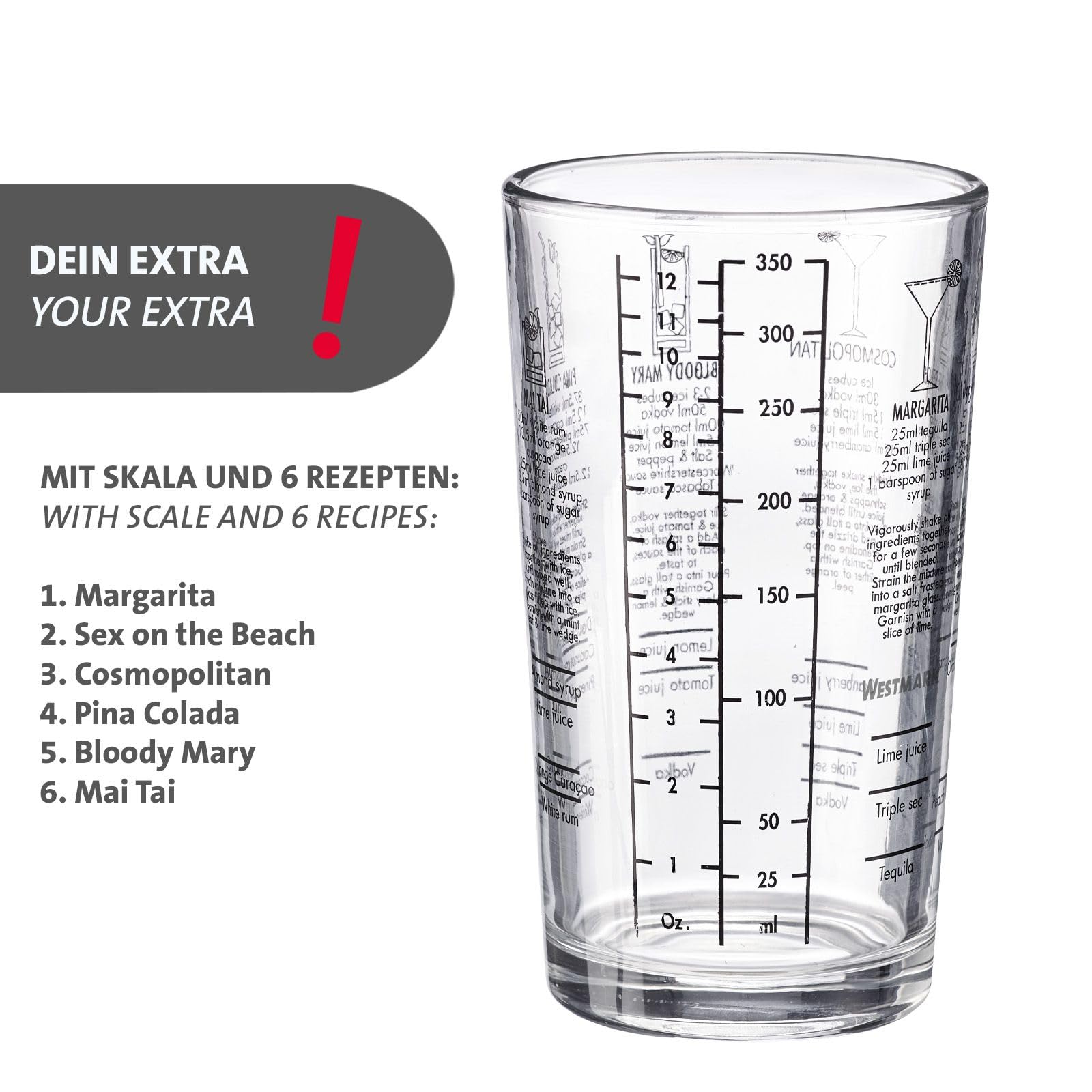 westmark-sam-shaker-cocktail-boston-avec-chelle-passoire-int-gr-e-et-6-recettes- image 6
