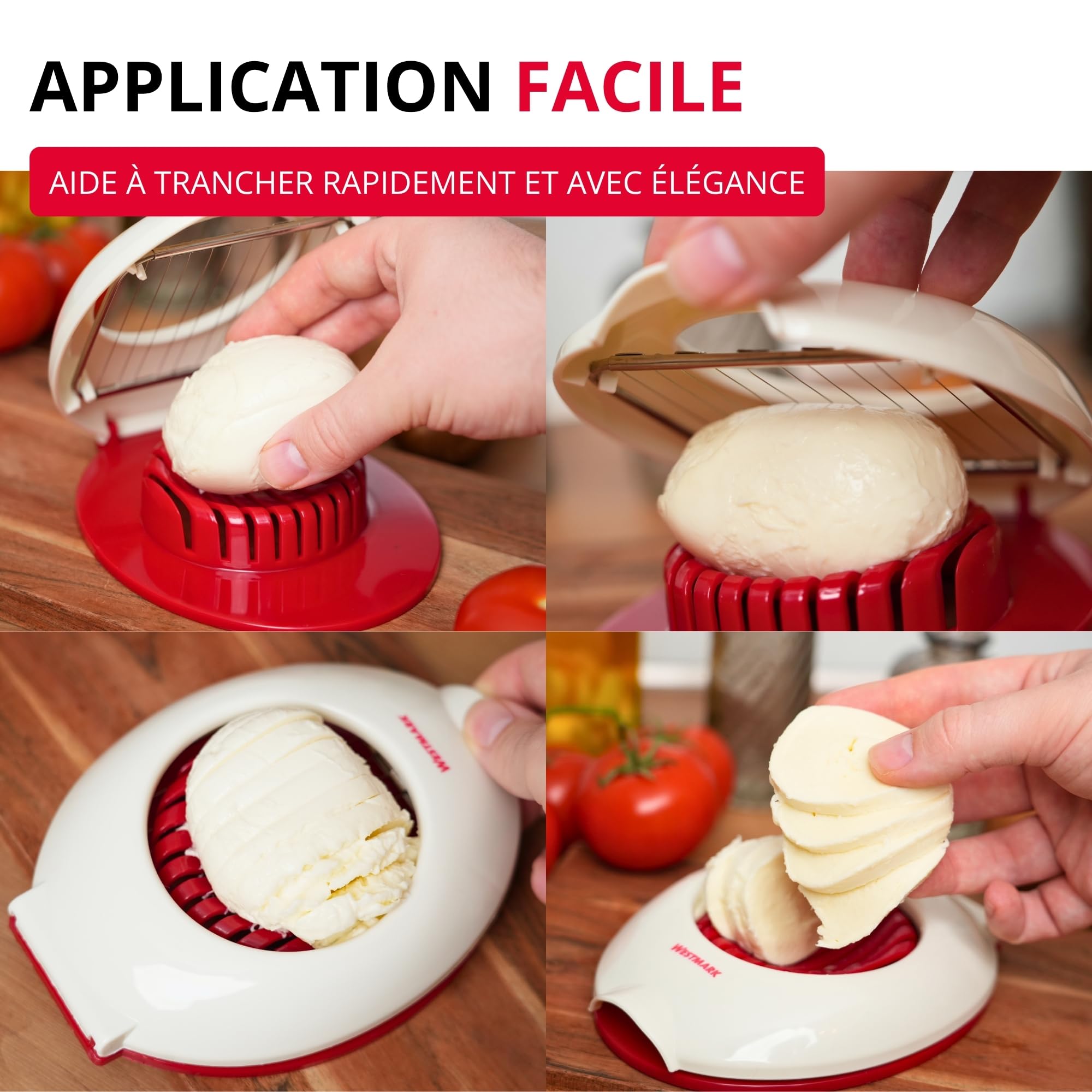 westmark-caprese-coupe-mozzarella-10-fils-en-acier-inoxydable-tension-individuel image 3